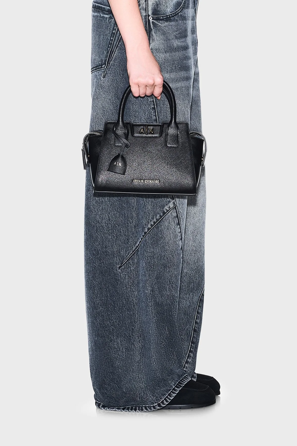 Armani Exchange Logolu Çıkarılabilir Askılı Kadın Çanta XW002159 AF26570 UC001 Siyah - 6