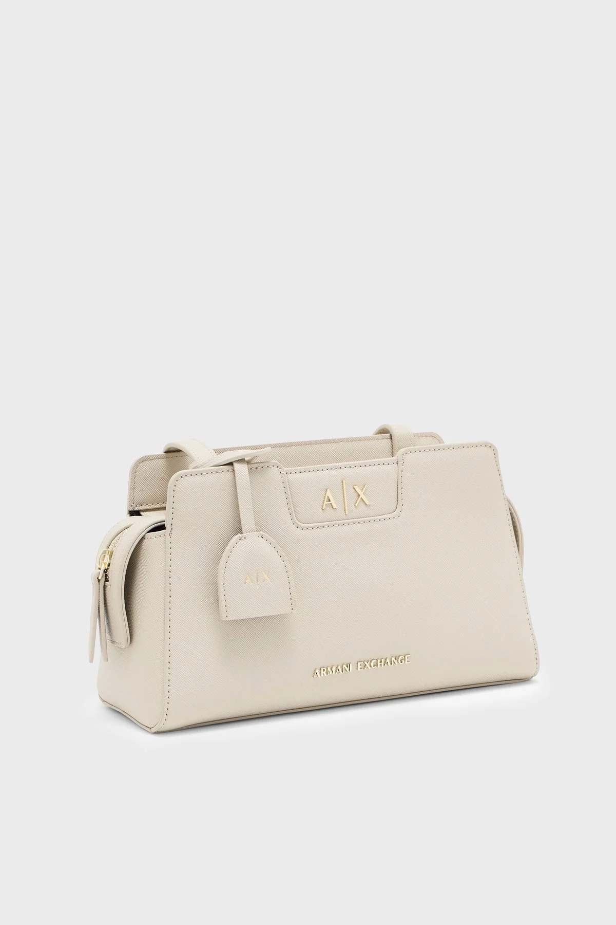 Armani Exchange Logolu Çıkarılabilir Askılı Kadın Çanta XW002160 AF26570 U6208 Ekru - 3