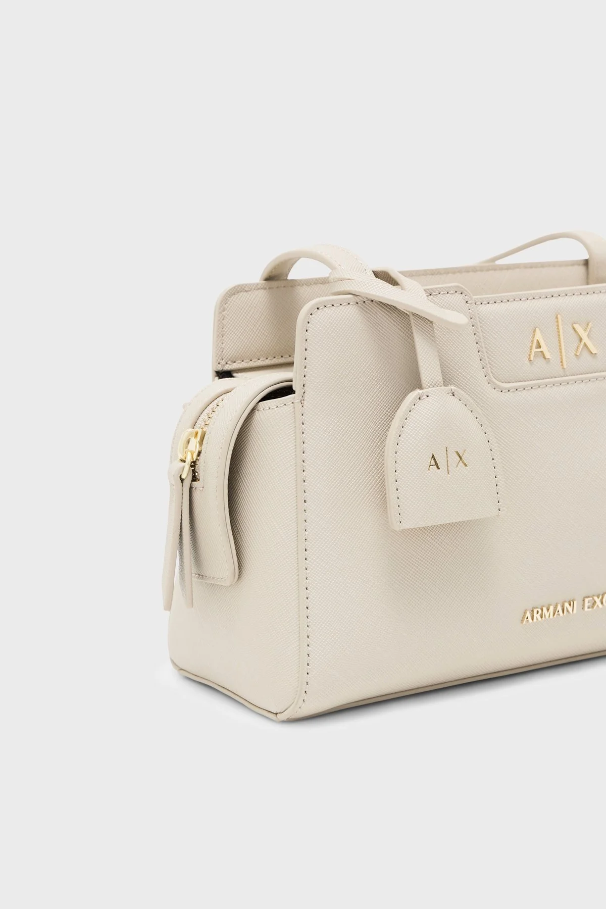 Armani Exchange Logolu Çıkarılabilir Askılı Kadın Çanta XW002160 AF26570 U6208 Ekru - 6
