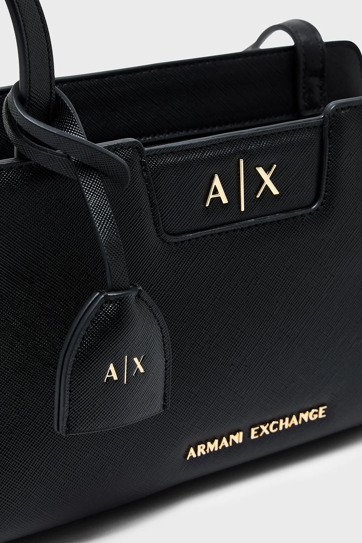 Armani Exchange Logolu Çıkarılabilir Askılı Kadın Çanta XW002160 AF26570 UC001 Siyah - 6