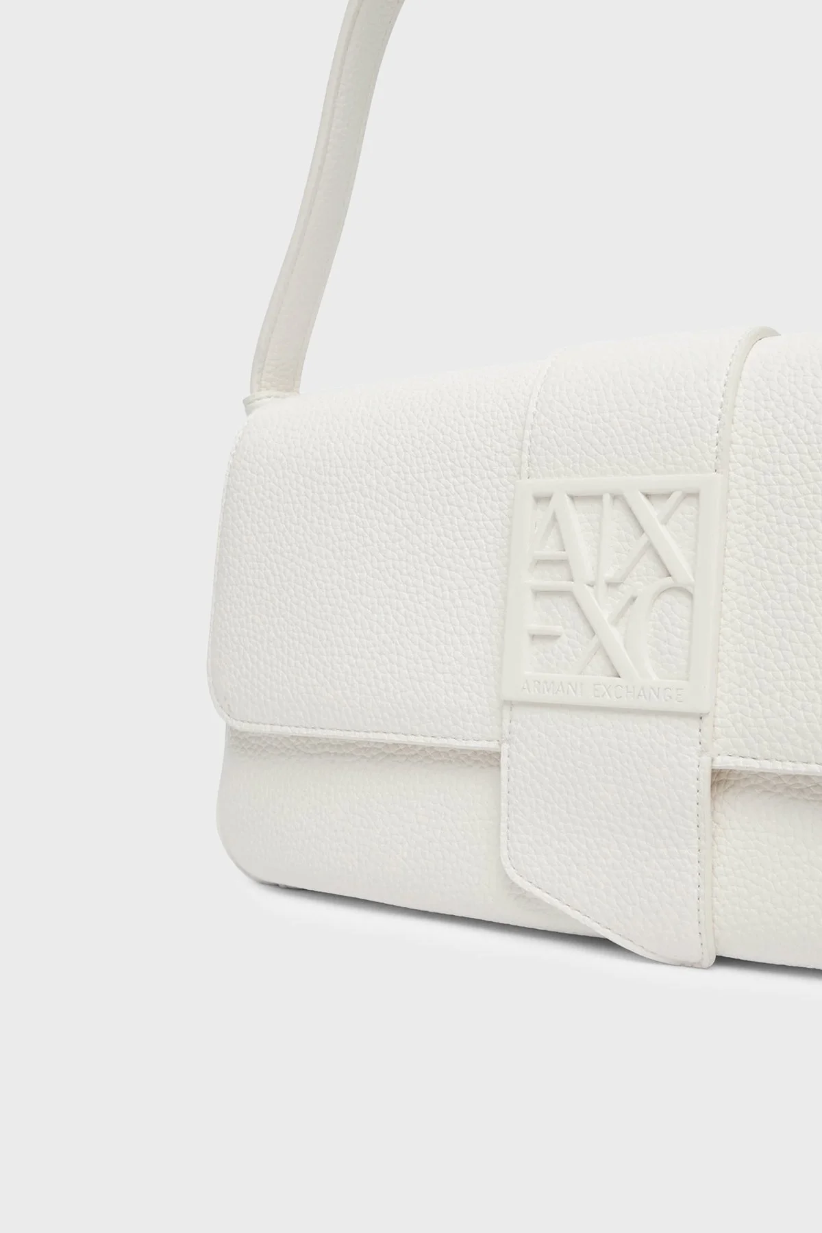 Armani Exchange Logolu Çıkarılabilir Askılı Kadın Çanta XW002592 AF11902 U0011 Beyaz - 4