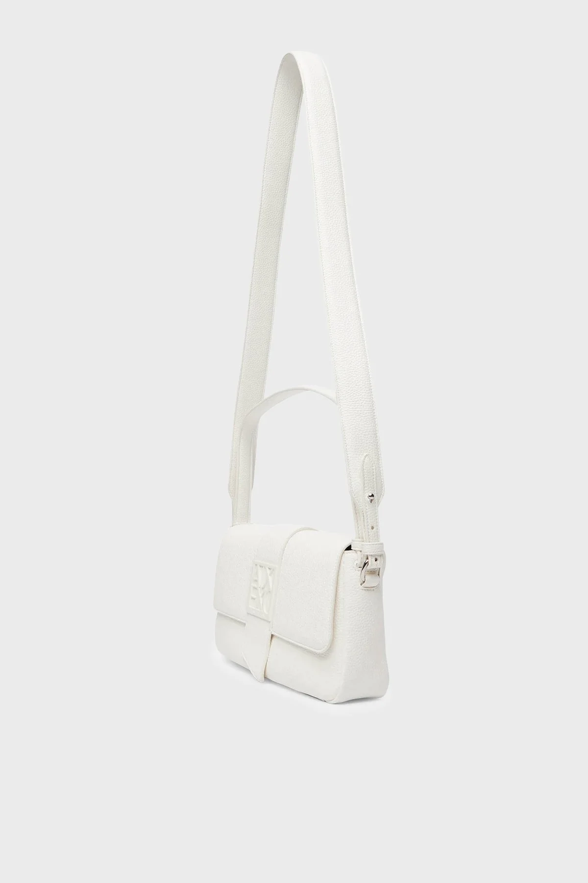 Armani Exchange Logolu Çıkarılabilir Askılı Kadın Çanta XW002592 AF11902 U0011 Beyaz - 6