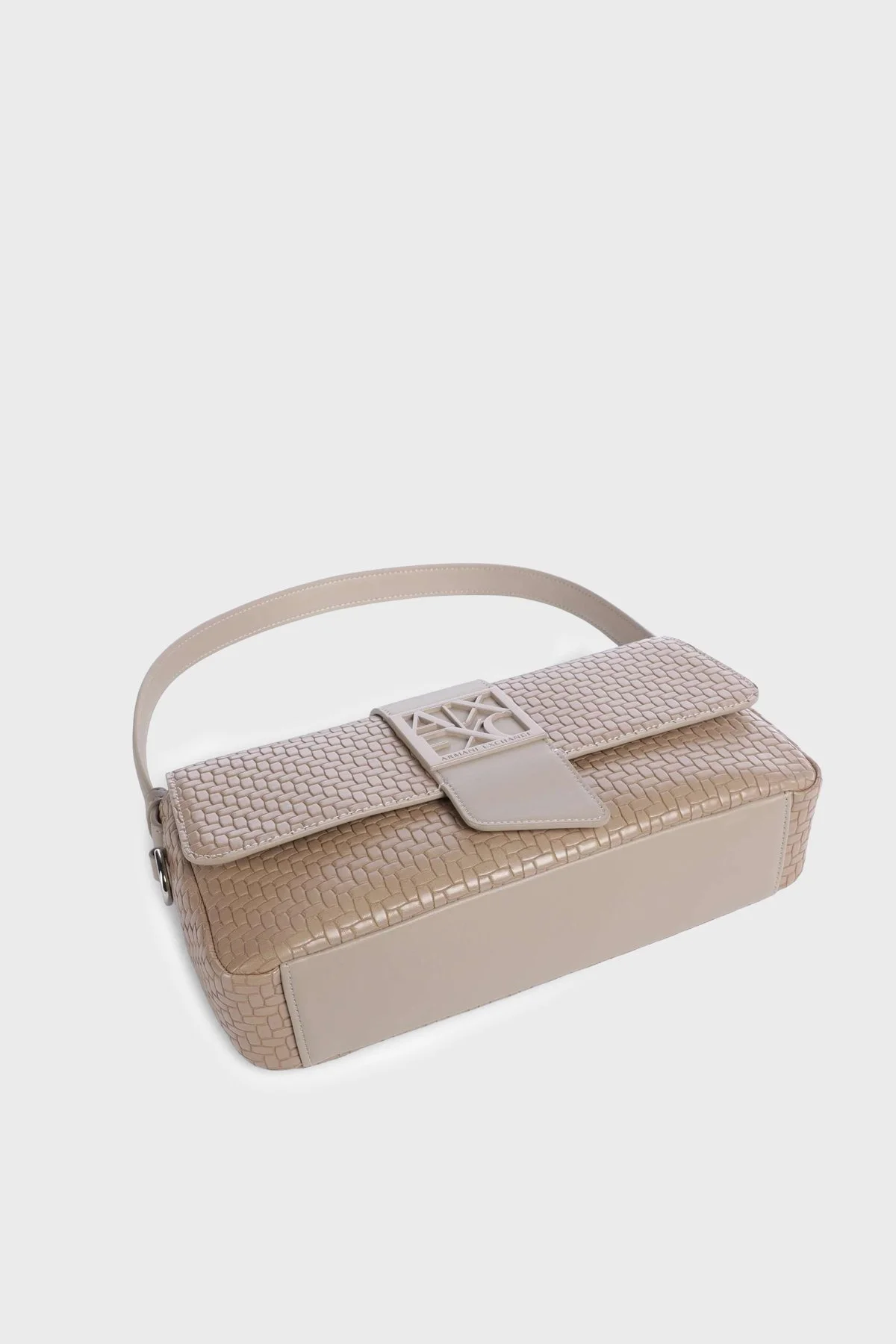 Armani Exchange Logolu Çıkarılabilir Askılı Kadın Çanta XW002592 AF22628 U6223 Bej - 3