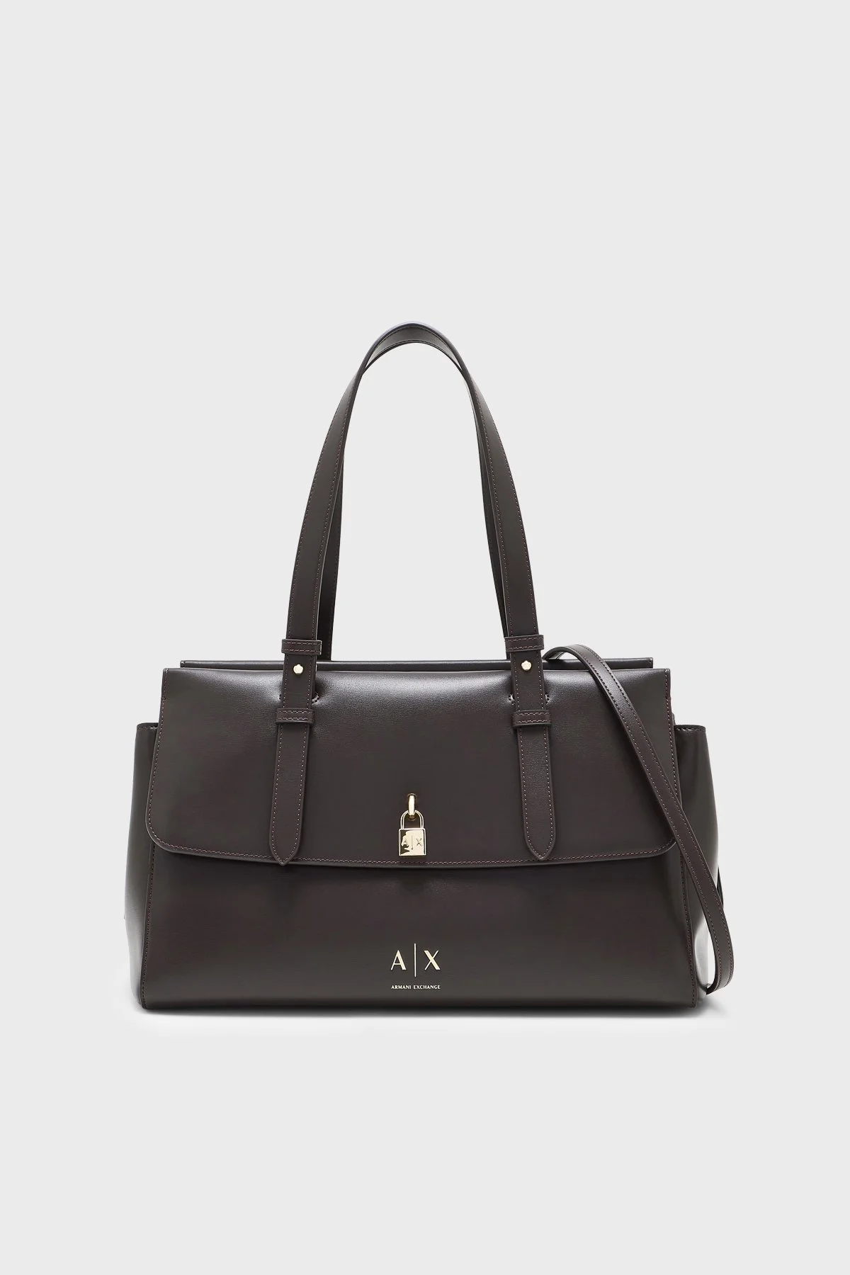 Armani Exchange Logolu Çıkarılabilir Askılı Kadın Çanta XW003020 AF28605 U6032 Kahve - 1