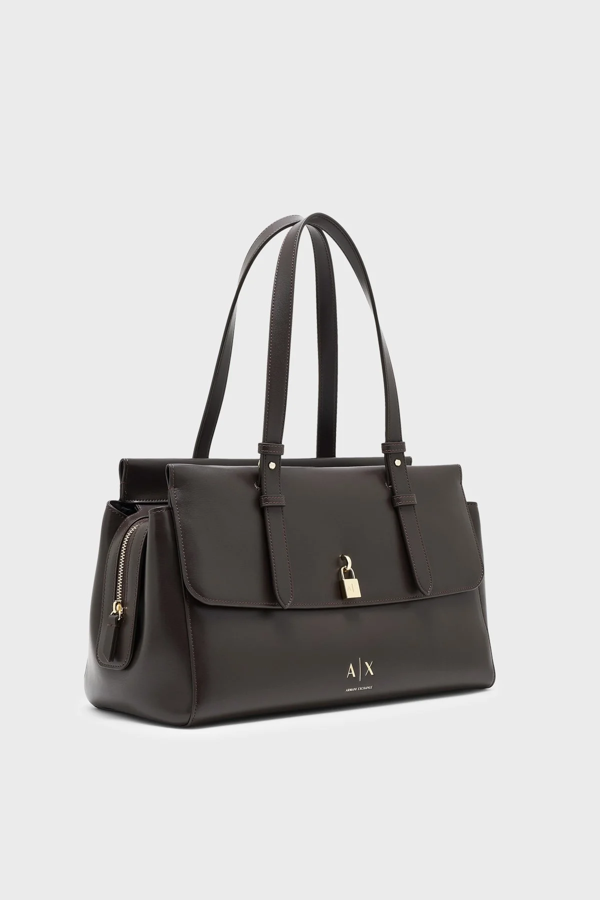 Armani Exchange Logolu Çıkarılabilir Askılı Kadın Çanta XW003020 AF28605 U6032 Kahve - 3