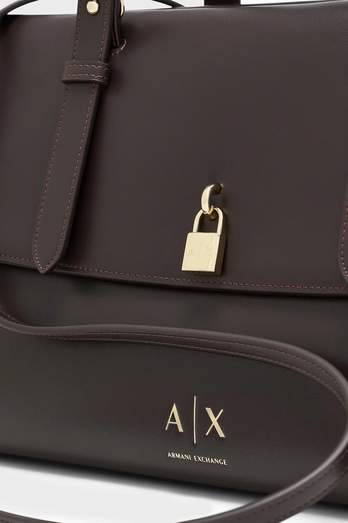 Armani Exchange Logolu Çıkarılabilir Askılı Kadın Çanta XW003020 AF28605 U6032 Kahve - 5