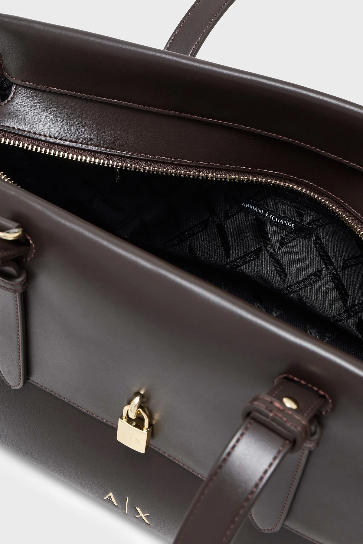 Armani Exchange Logolu Çıkarılabilir Askılı Kadın Çanta XW003020 AF28605 U6032 Kahve - 6