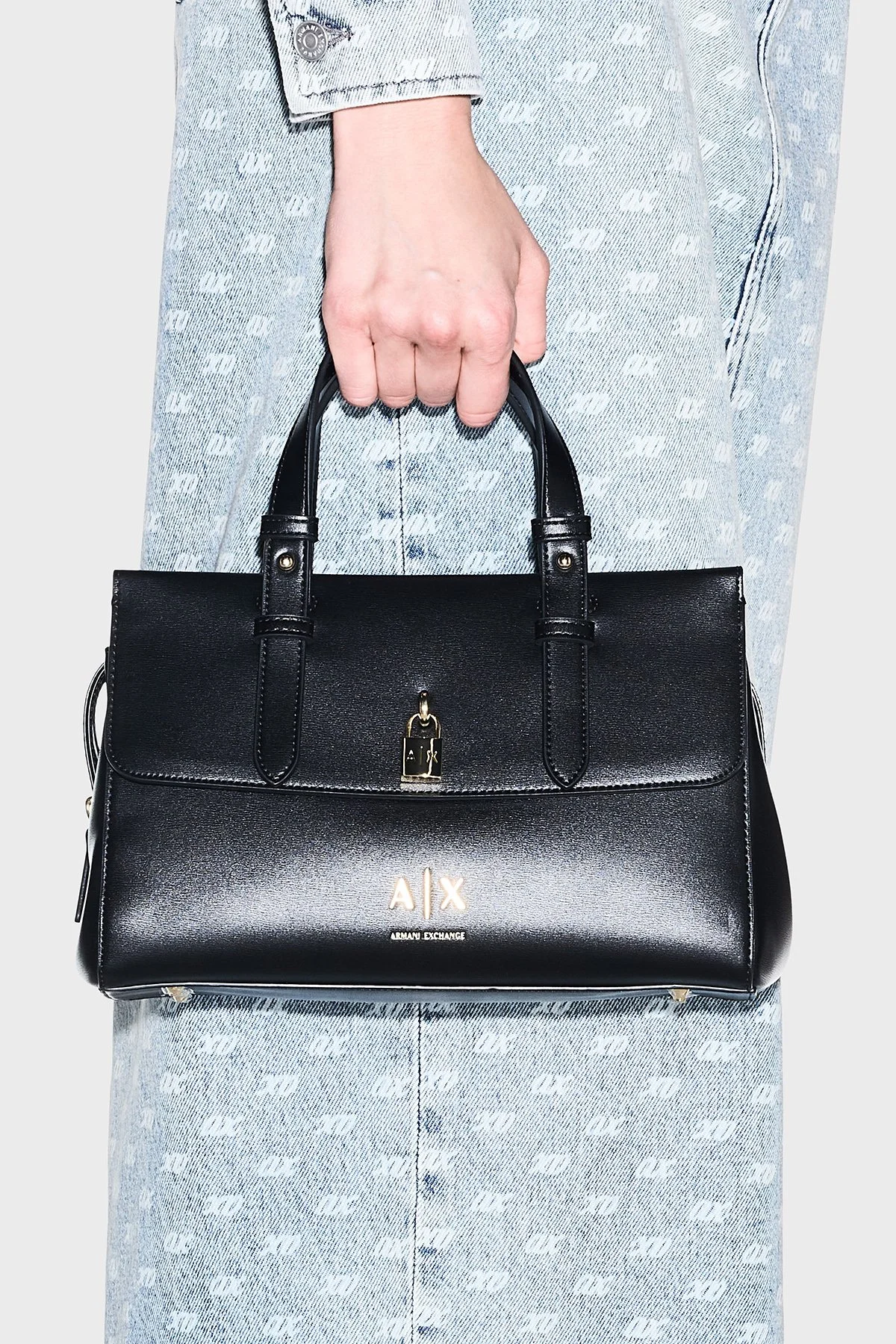Armani Exchange Logolu Çıkarılabilir Askılı Kadın Çanta XW003055 AF28605 UC001 Siyah - 7