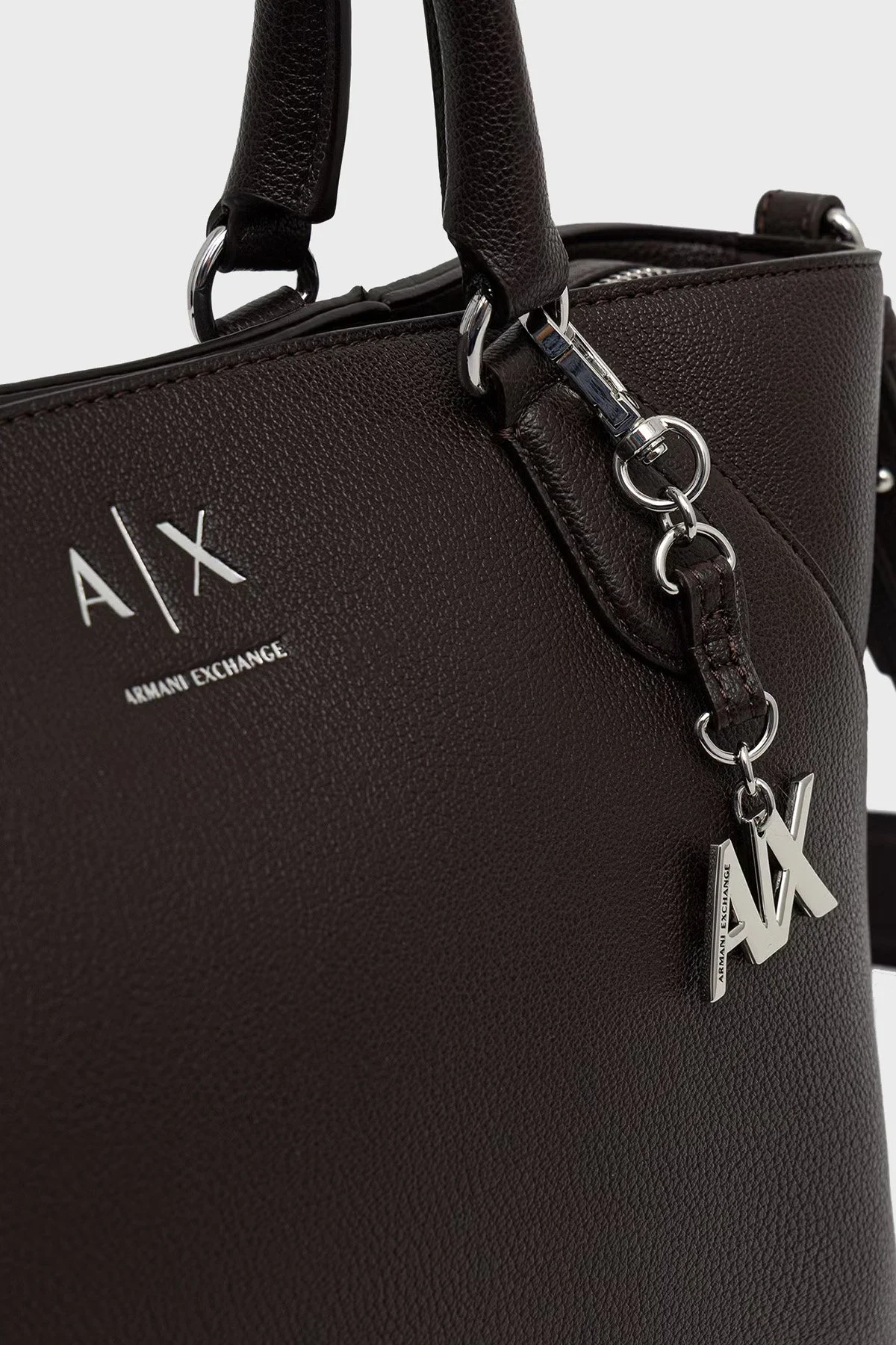 Armani Exchange Logolu Çıkarılabilir Askılı Kadın Çanta XW003086 AF26569 U6032 Kahve - 4