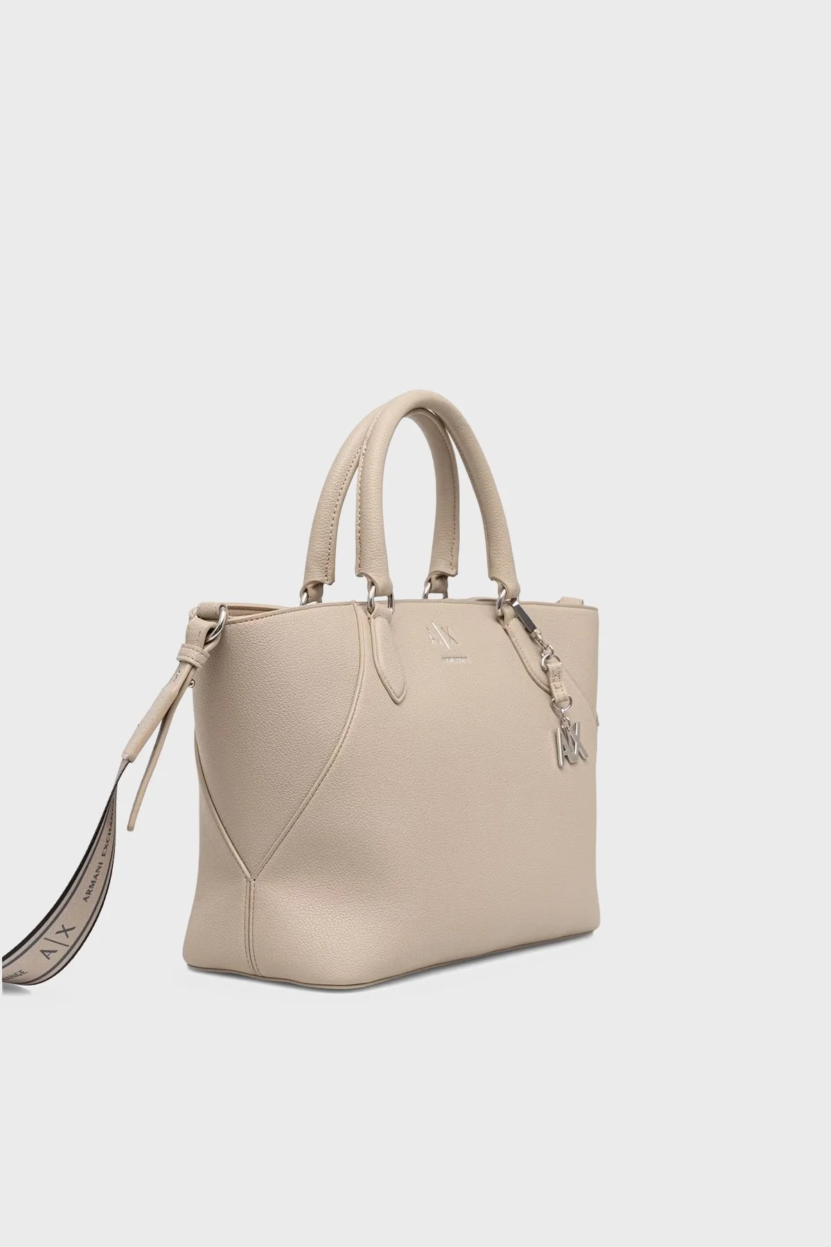 Armani Exchange Logolu Çıkarılabilir Askılı Kadın Çanta XW003086 AF26569 U6208 Ekru - 3