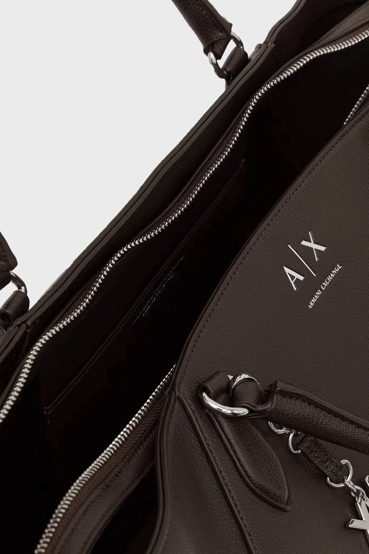 Armani Exchange Logolu Çıkarılabilir Askılı Kadın Çanta XW003142 AF26569 U6032 Kahve - 4
