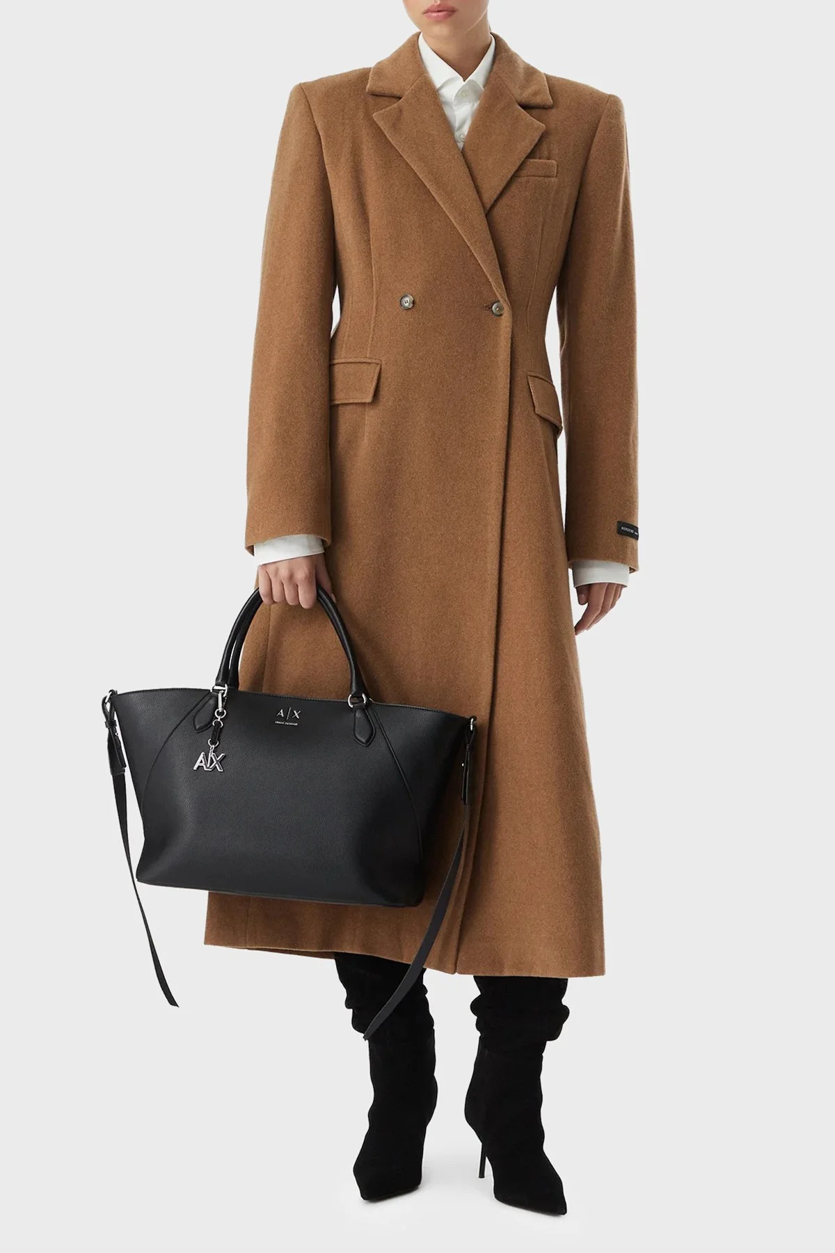 Armani Exchange Logolu Çıkarılabilir Askılı Kadın Çanta XW003142 AF26569 UC001 Siyah - 2