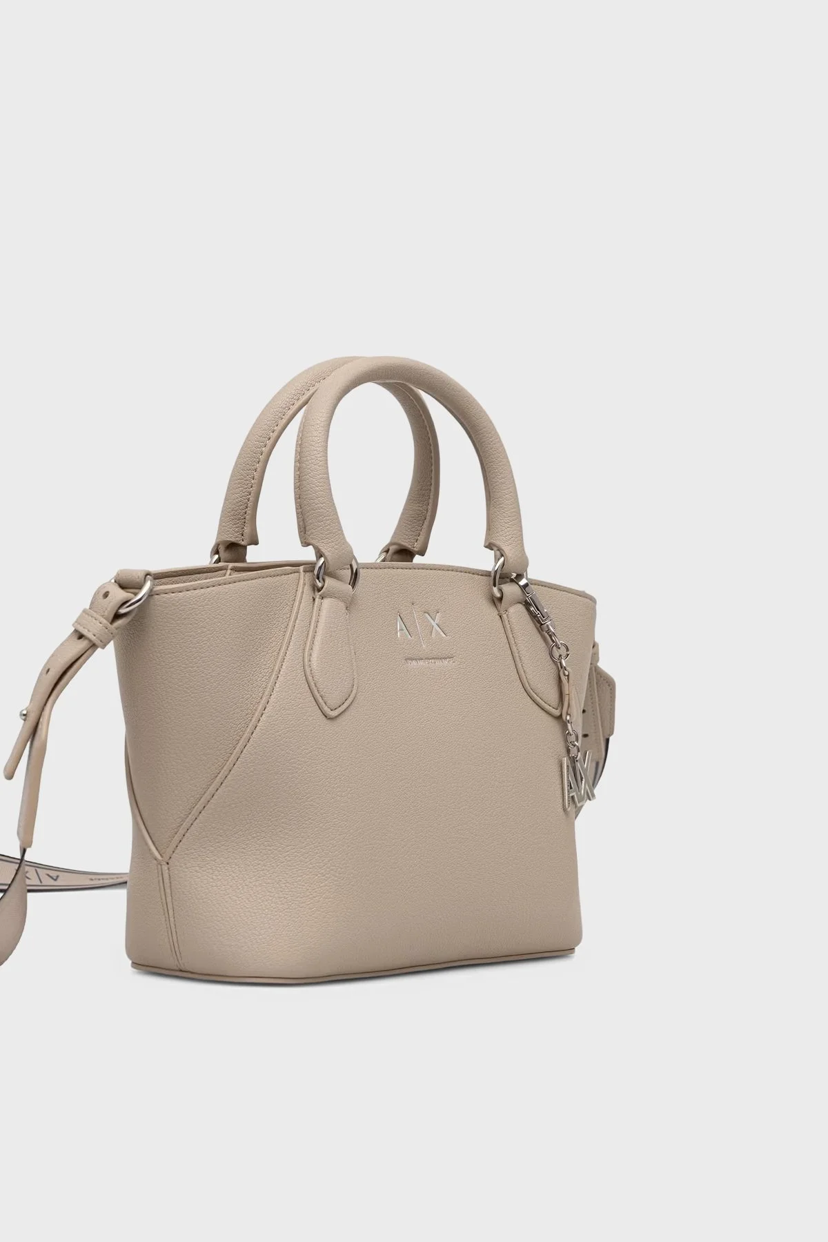 Armani Exchange Logolu Çıkarılabilir Askılı Kadın Çanta XW003143 AF26569 U6208 Ekru - 3