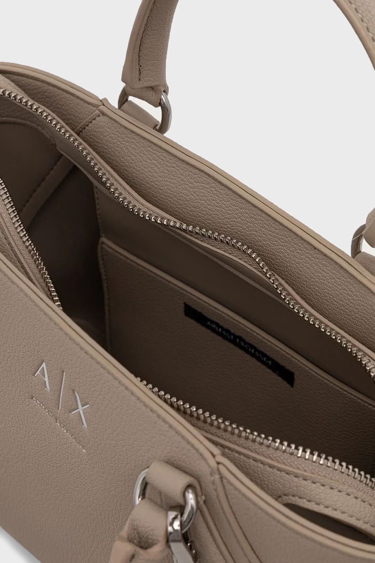 Armani Exchange Logolu Çıkarılabilir Askılı Kadın Çanta XW003143 AF26569 U6208 Ekru - 5