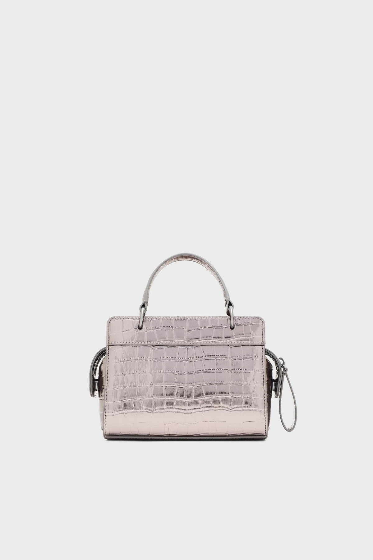 Armani Exchange Logolu Çıkarılabilir Askılı Mini Bayan Çanta XW001212 AF15628 U8097 GÜMÜŞ - 3