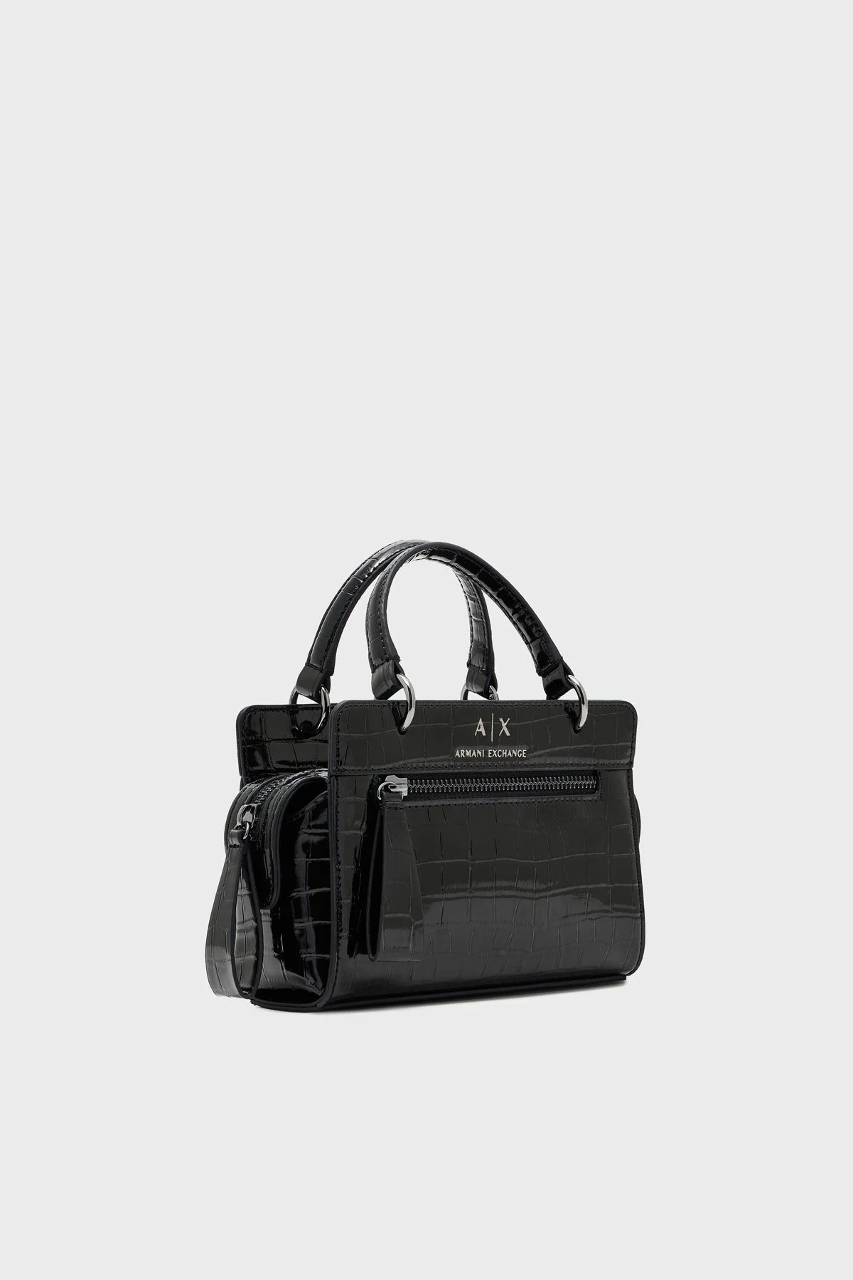 Armani Exchange Logolu Çıkarılabilir Askılı Mini Bayan Çanta XW001212 AF15628 UC001 SİYAH - 5