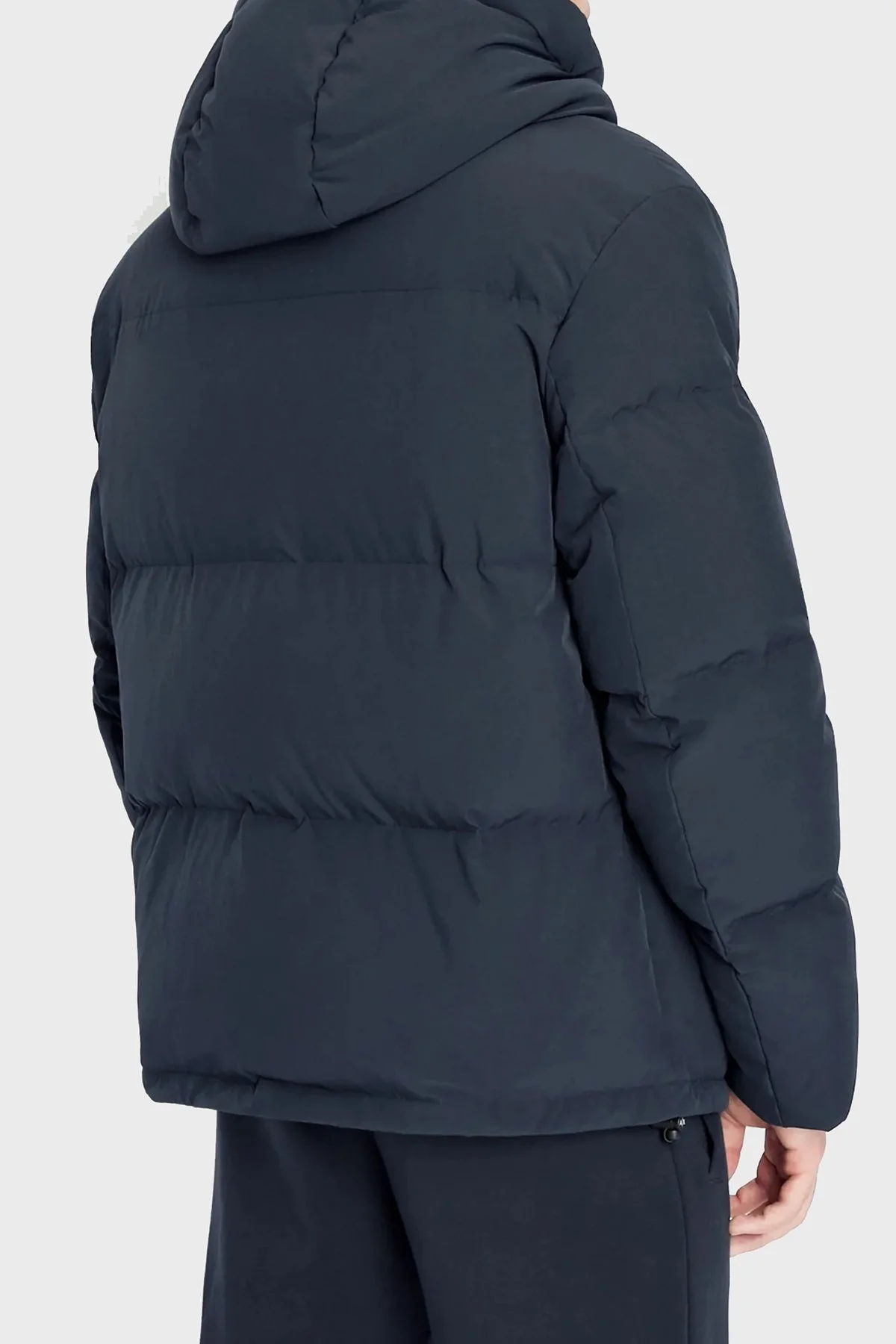 Armani Exchange Logolu Çıkarılabilir Kapüşonlu Regular Fit Erkek Mont 6LZB12 ZNICZ 1510 LACİVERT - 2