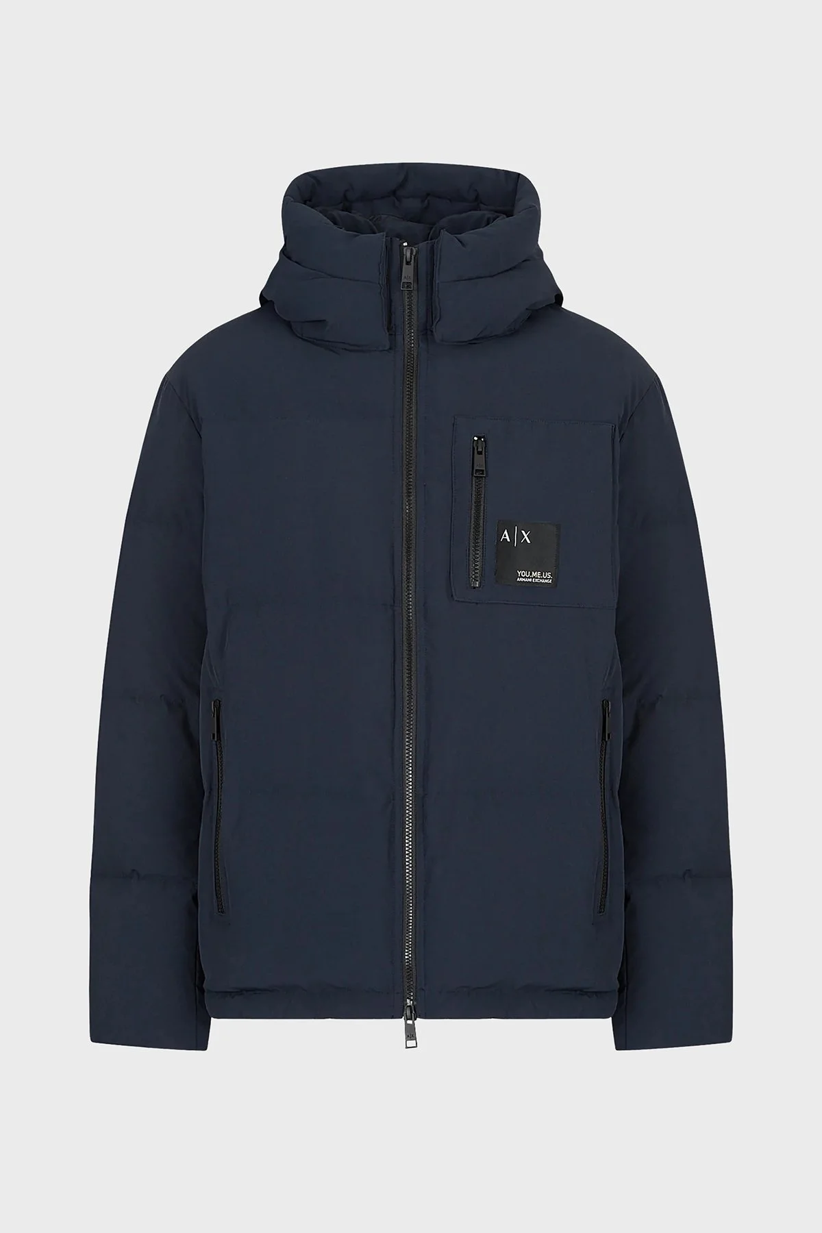 Armani Exchange Logolu Çıkarılabilir Kapüşonlu Regular Fit Erkek Mont 6LZB12 ZNICZ 1510 LACİVERT - 6