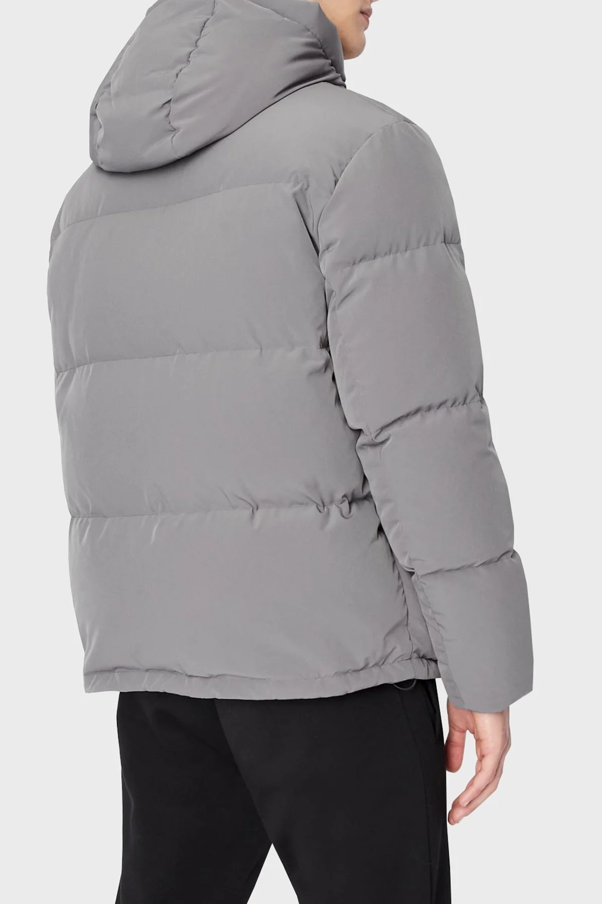 Armani Exchange Logolu Çıkarılabilir Kapüşonlu Regular Fit Erkek Mont 6LZB12 ZNICZ 1925 GRİ - 3