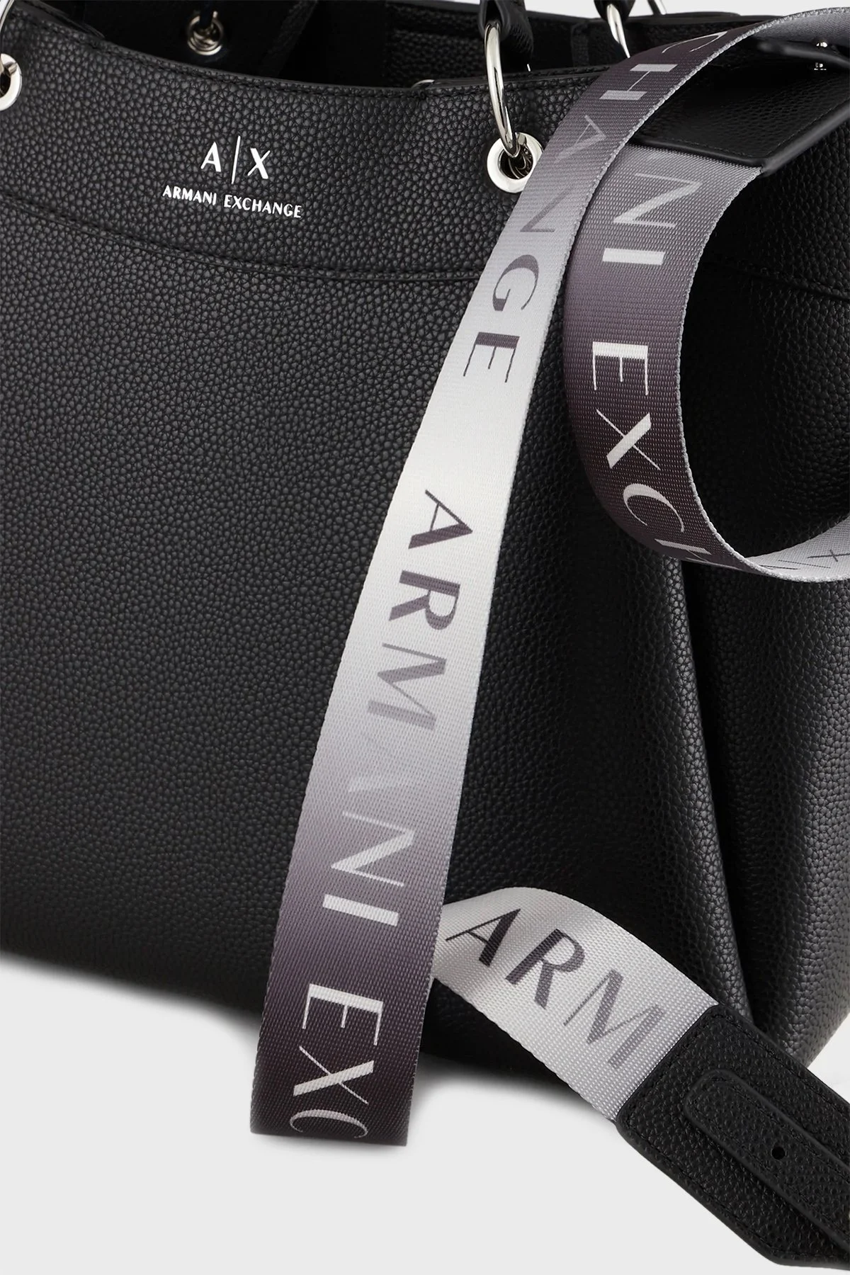 Armani Exchange Logolu Çıkarılabilir Omuz Askılı Bayan Çanta 942910 CC783 00020 SİYAH - 5