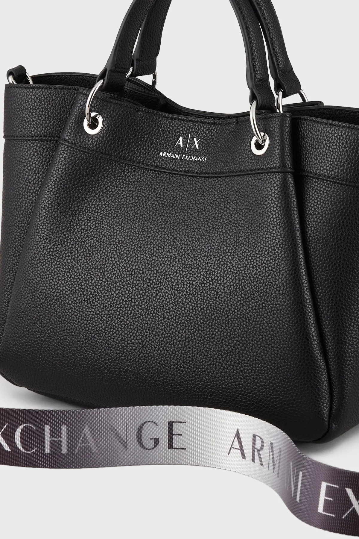 Armani Exchange Logolu Çıkarılabilir Omuz Askılı Bayan Çanta 942911 CC783 00020 SİYAH - 6