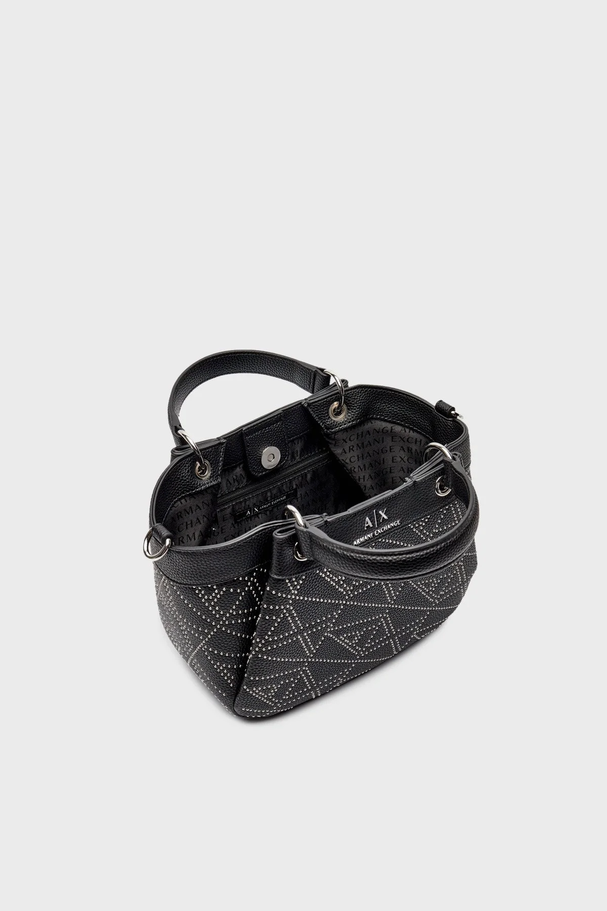 Armani Exchange Logolu Çıkarılabilir Omuz Askılı Bayan Çanta 942927 4F796 00020 SİYAH - 5