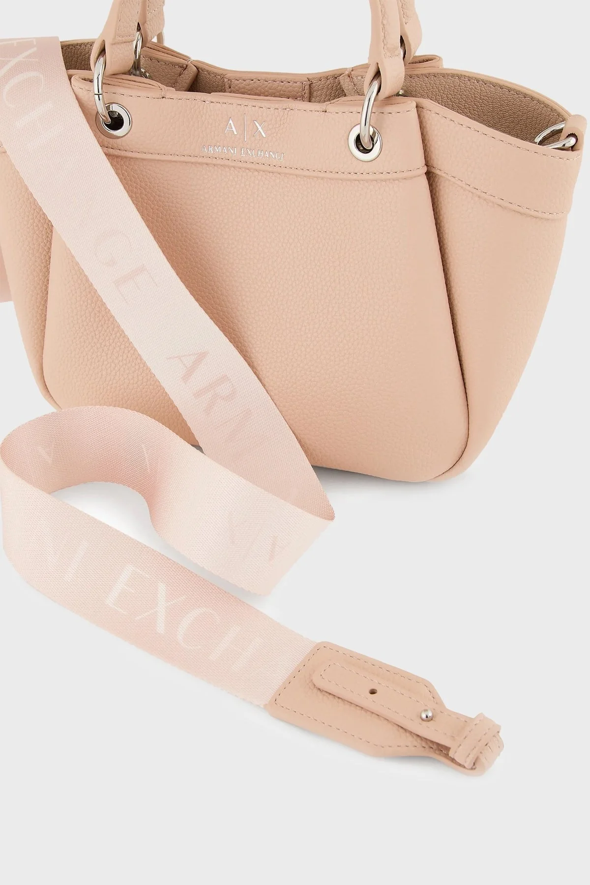 Armani Exchange Logolu Çıkarılabilir Omuz Askılı Bayan Çanta 942927 CC783 05871 PUDRA - 4