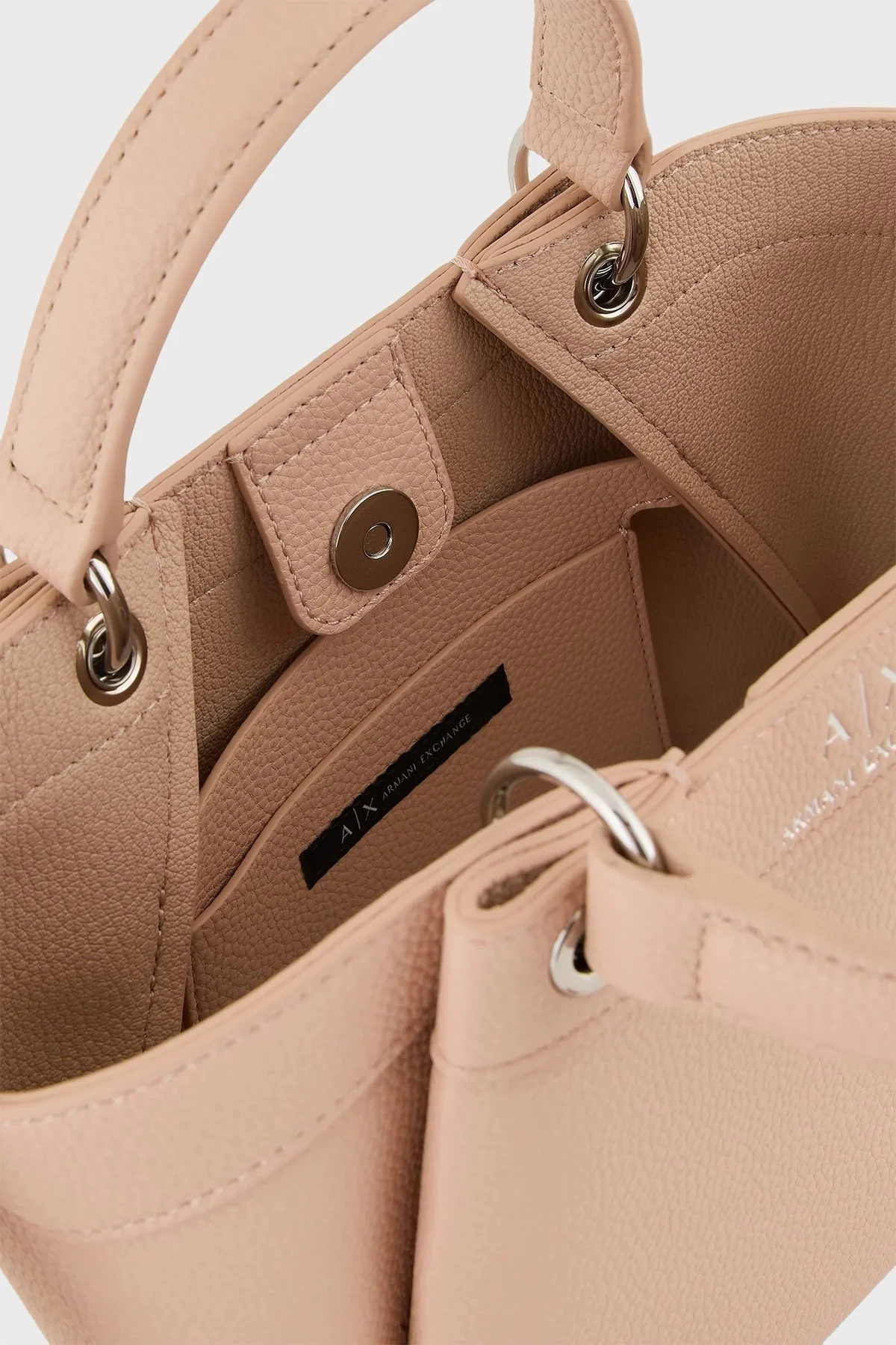 Armani Exchange Logolu Çıkarılabilir Omuz Askılı Bayan Çanta 942927 CC783 05871 PUDRA - 6