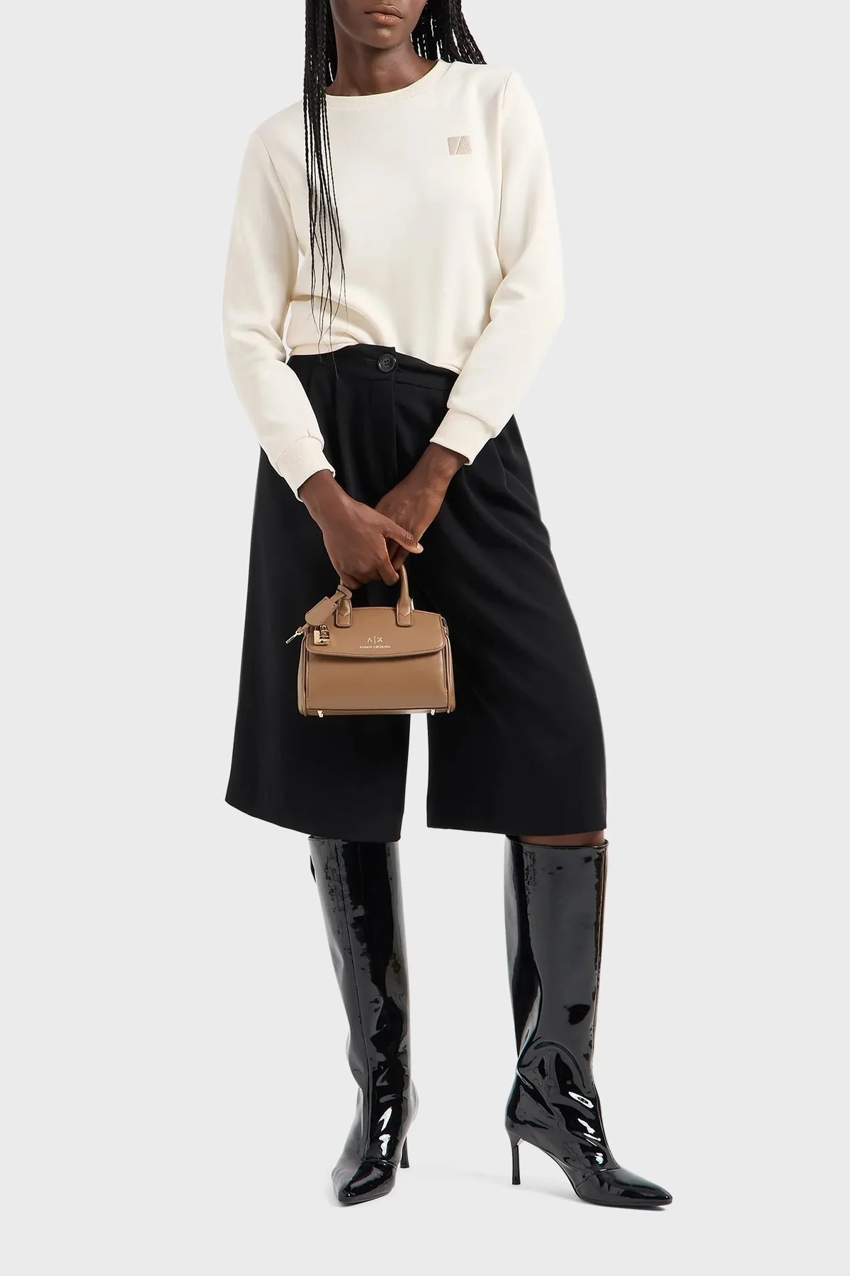 Armani Exchange Logolu Çıkarılabilir Omuz Askılı Bayan Çanta 949163 4F779 14949 KAHVE - 2