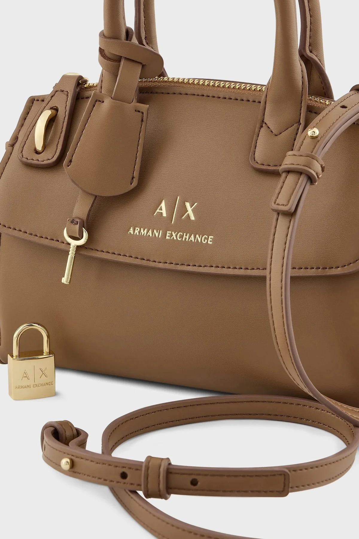 Armani Exchange Logolu Çıkarılabilir Omuz Askılı Bayan Çanta 949163 4F779 14949 KAHVE - 6