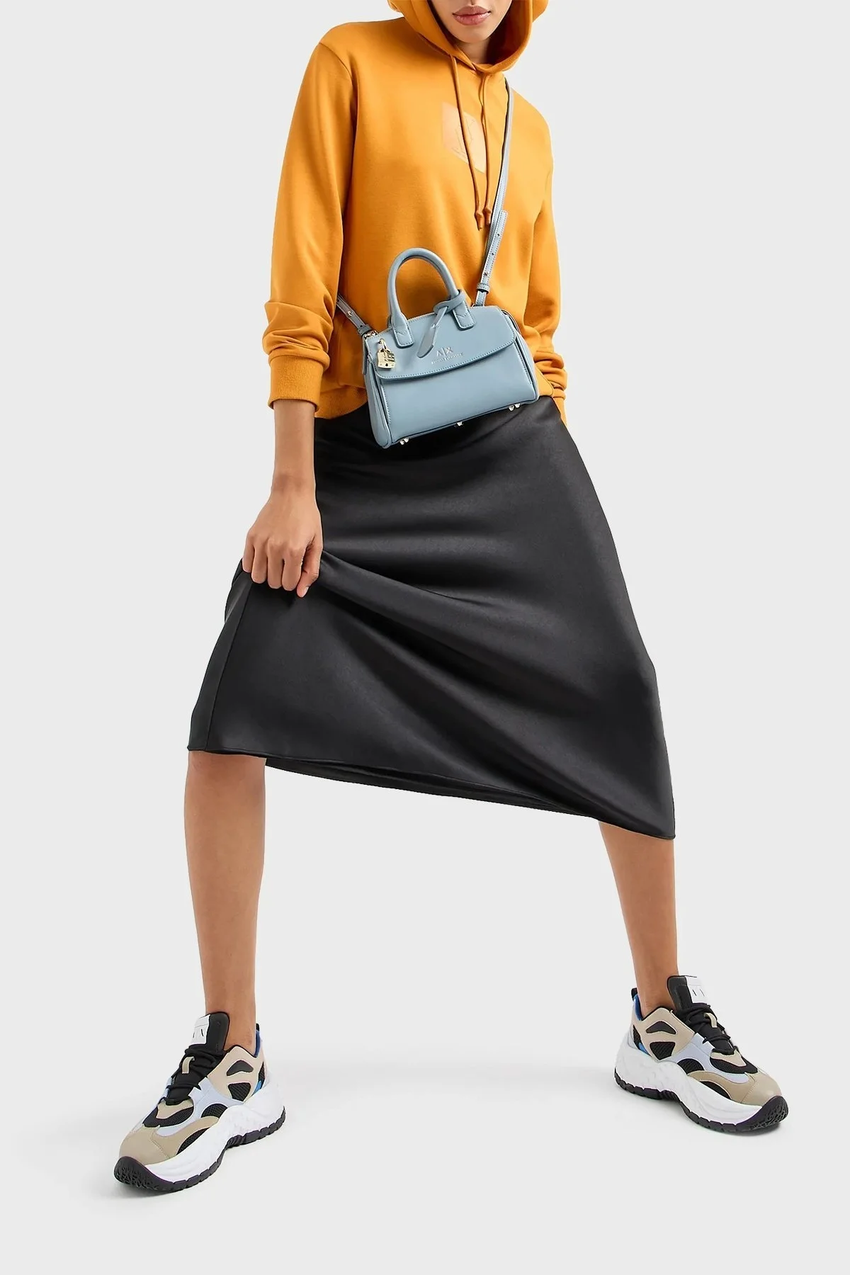 Armani Exchange Logolu Çıkarılabilir Omuz Askılı Bayan Çanta 949163 4F779 25132 MAVİ - 2