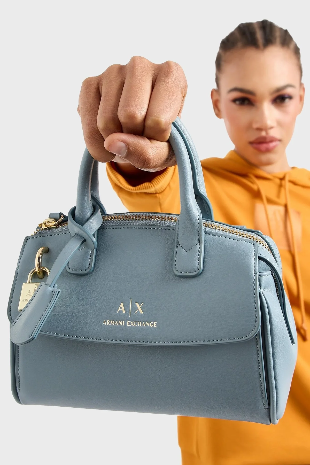 Armani Exchange Logolu Çıkarılabilir Omuz Askılı Bayan Çanta 949163 4F779 25132 MAVİ - 3