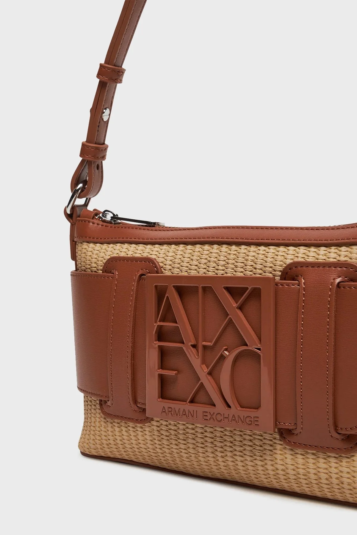 Armani Exchange Logolu Çıkarılabilir Omuz Askılı Bayan Çanta XW000921 AF13673 U6164 VİSKİ - 3