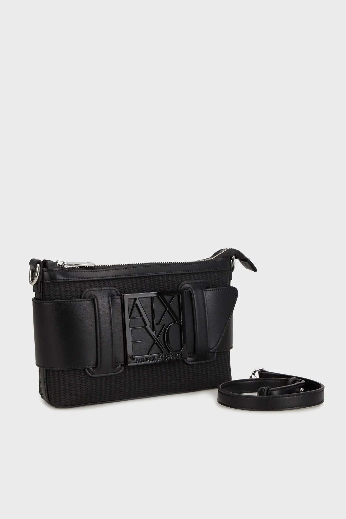 Armani Exchange Logolu Çıkarılabilir Omuz Askılı Bayan Çanta XW000921 AF13673 UC001 SİYAH - 7