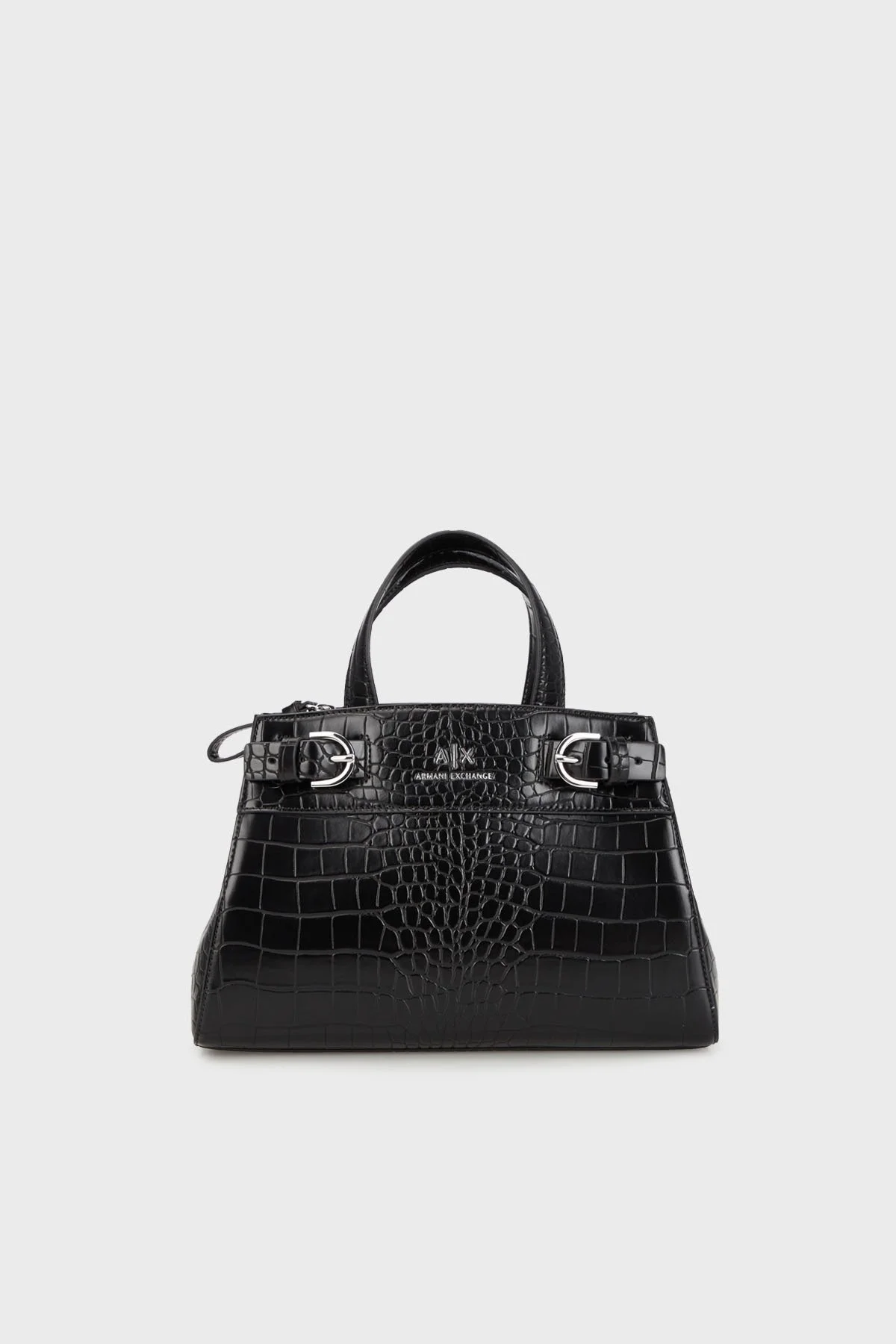 Armani Exchange Logolu Çıkarılabilir Omuz Askılı Krokodil Tote Bayan Çanta 949136 4R752 00020 SİYAH - 1