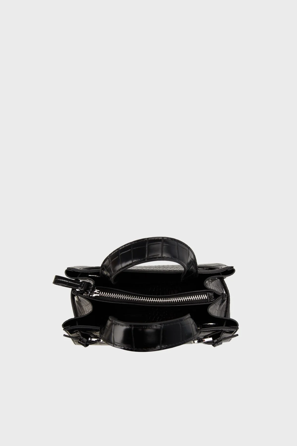 Armani Exchange Logolu Çıkarılabilir Omuz Askılı Krokodil Tote Bayan Çanta 949136 4R752 00020 SİYAH - 3
