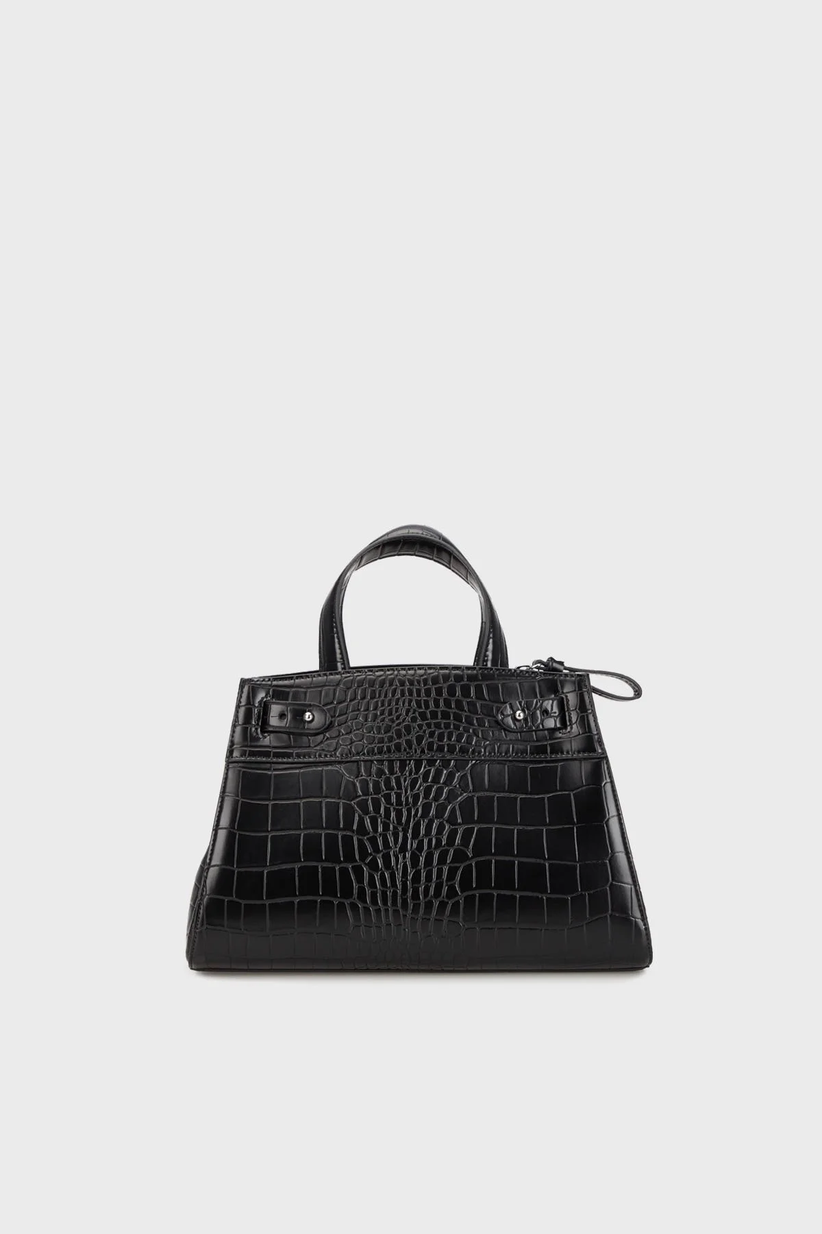 Armani Exchange Logolu Çıkarılabilir Omuz Askılı Krokodil Tote Bayan Çanta 949136 4R752 00020 SİYAH - 4