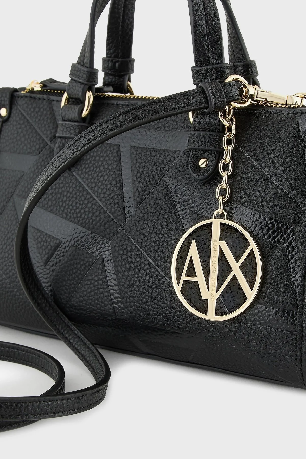 Armani Exchange Logolu Çıkarılabilir Omuz Askılı Küçük Bayan Çanta 949187 4F784 19921 SİYAH - 6