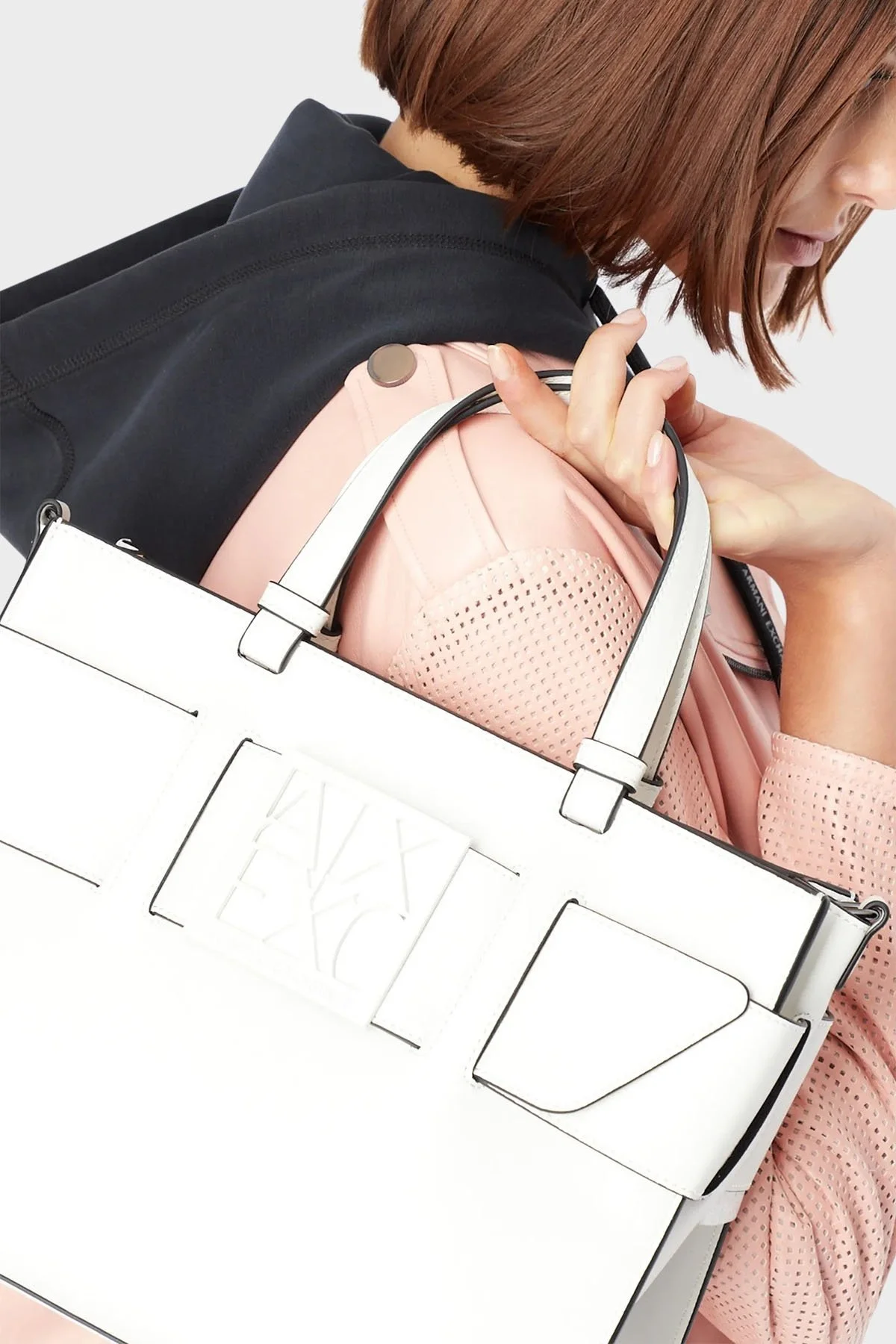 Armani Exchange Logolu Çıkarılabilir Uzatma Askılı Bayan Çanta 942689 0A874 26410 BEYAZ - 2