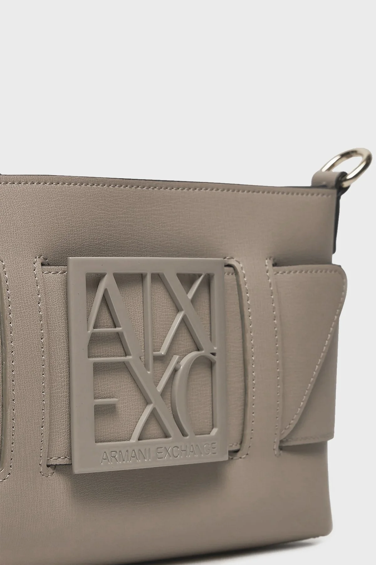 Armani Exchange Logolu Çıkarılabilir Uzatma Askılı Bayan Çanta 942907 0A874 14349 GRİ - 6