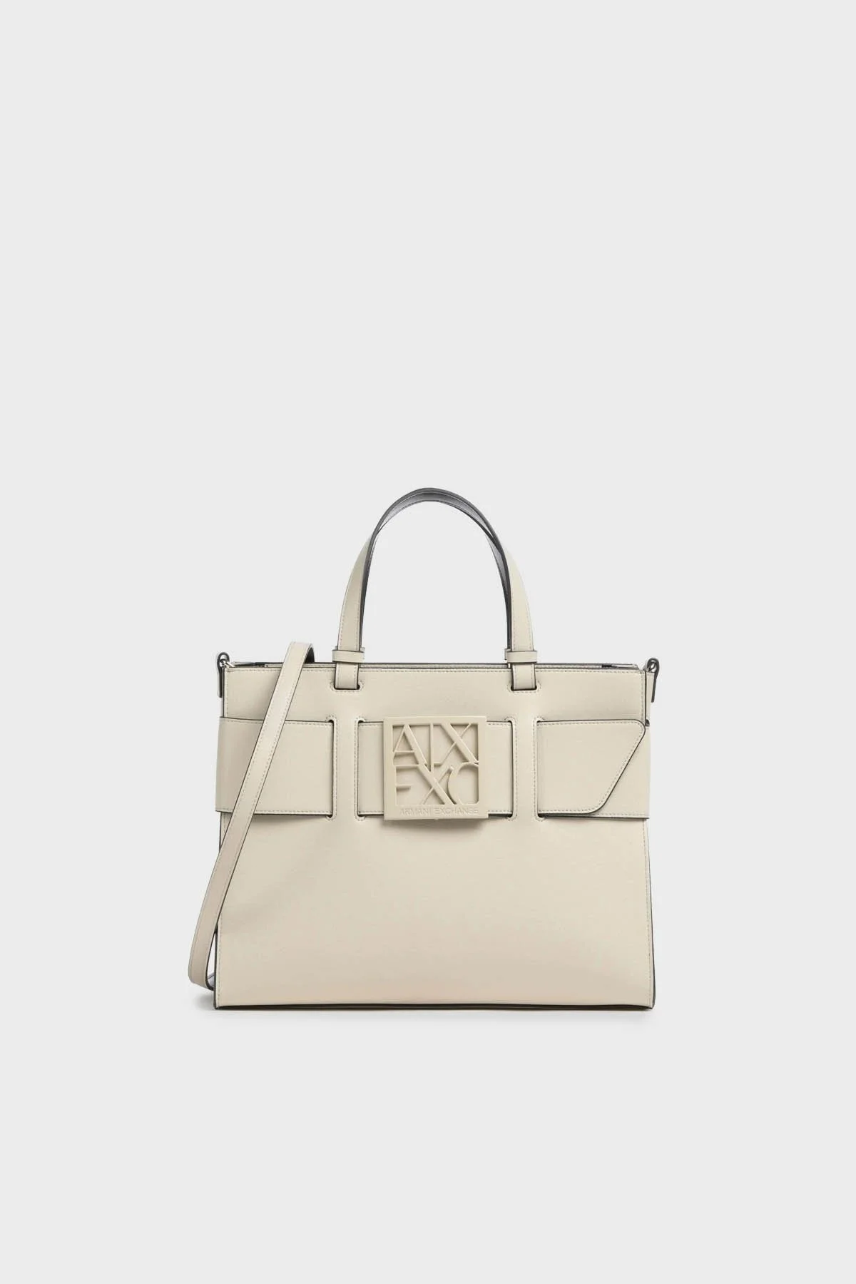 Armani Exchange Logolu Çıkarılabilir ve Ayarlanabilir Uzatma Askılı Bayan Çanta 942689 0A874 11950 BEJ - 1