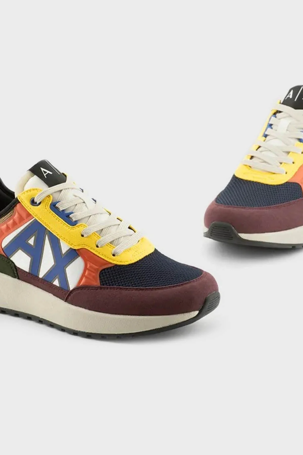 Armani Exchange Logolu Çok Sneaker Erkek Ayakkabı XUX090 XV276 N380 SİYAH-SARI - 2