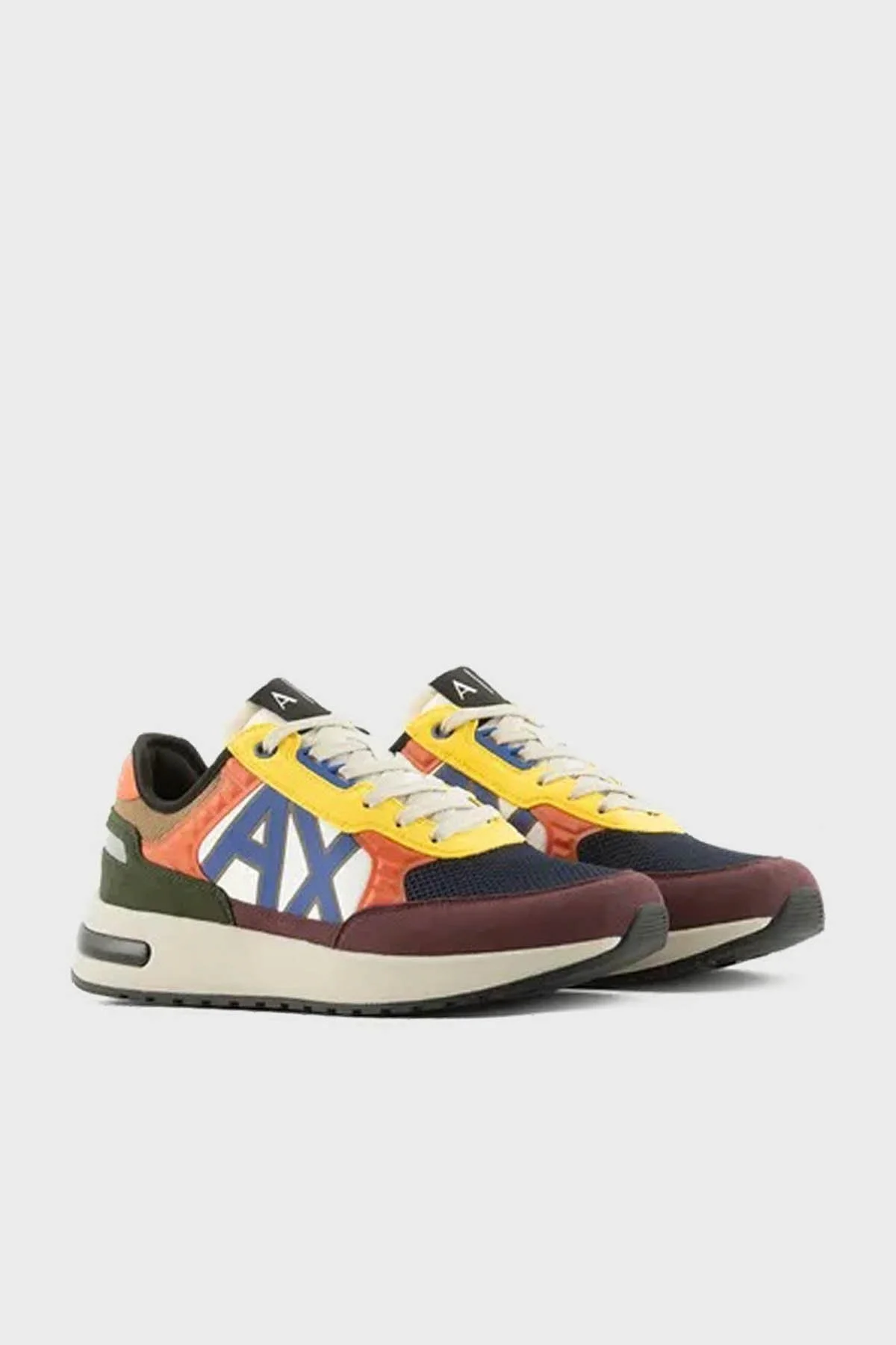 Armani Exchange Logolu Çok Sneaker Erkek Ayakkabı XUX090 XV276 N380 SİYAH-SARI - 4