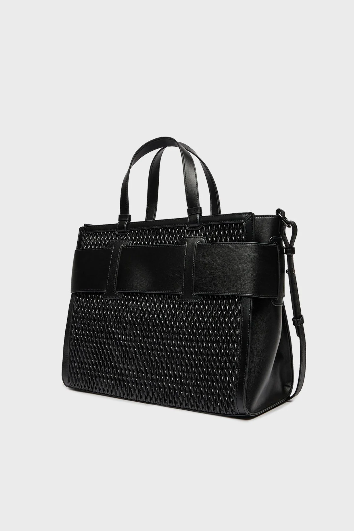 Armani Exchange Logolu Delikli Çıkarılabilir Askılı Bayan Çanta 942689 4F798 00020 SİYAH - 3