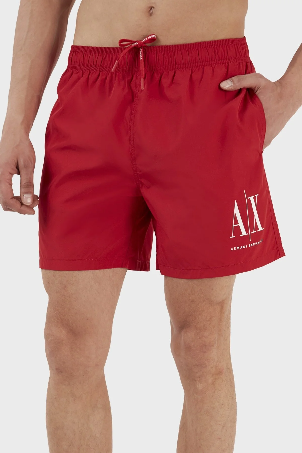 Armani Exchange Logolu Deniz Şortu Cepli Erkek Mayo Short 953034 CC623 32574 KIRMIZI - 9