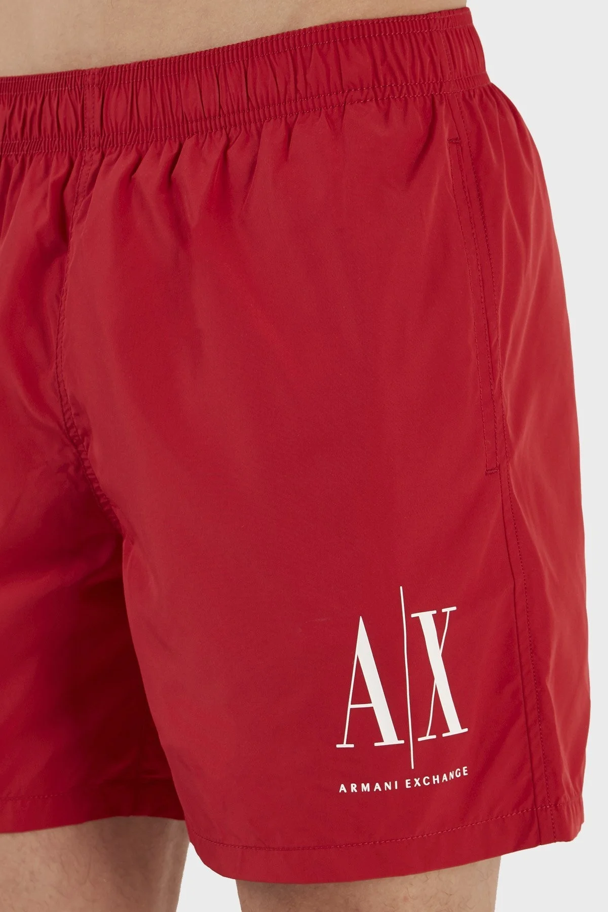 Armani Exchange Logolu Deniz Şortu Cepli Erkek Mayo Short 953034 CC623 32574 KIRMIZI - 10