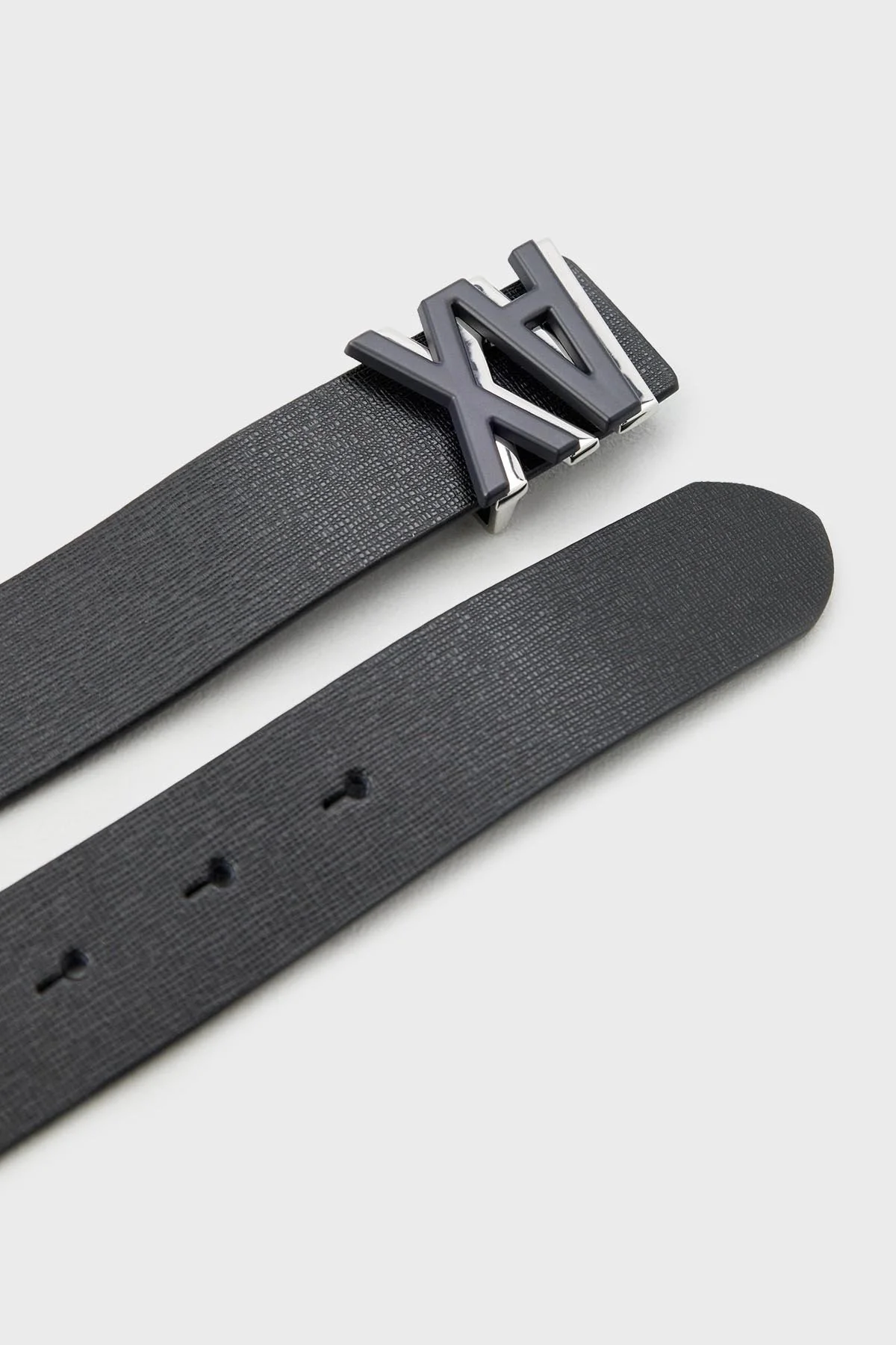 Armani Exchange Logolu Deri Erkek Kemer 951409 4R853 43020 SİYAH-LACİVERT - 3