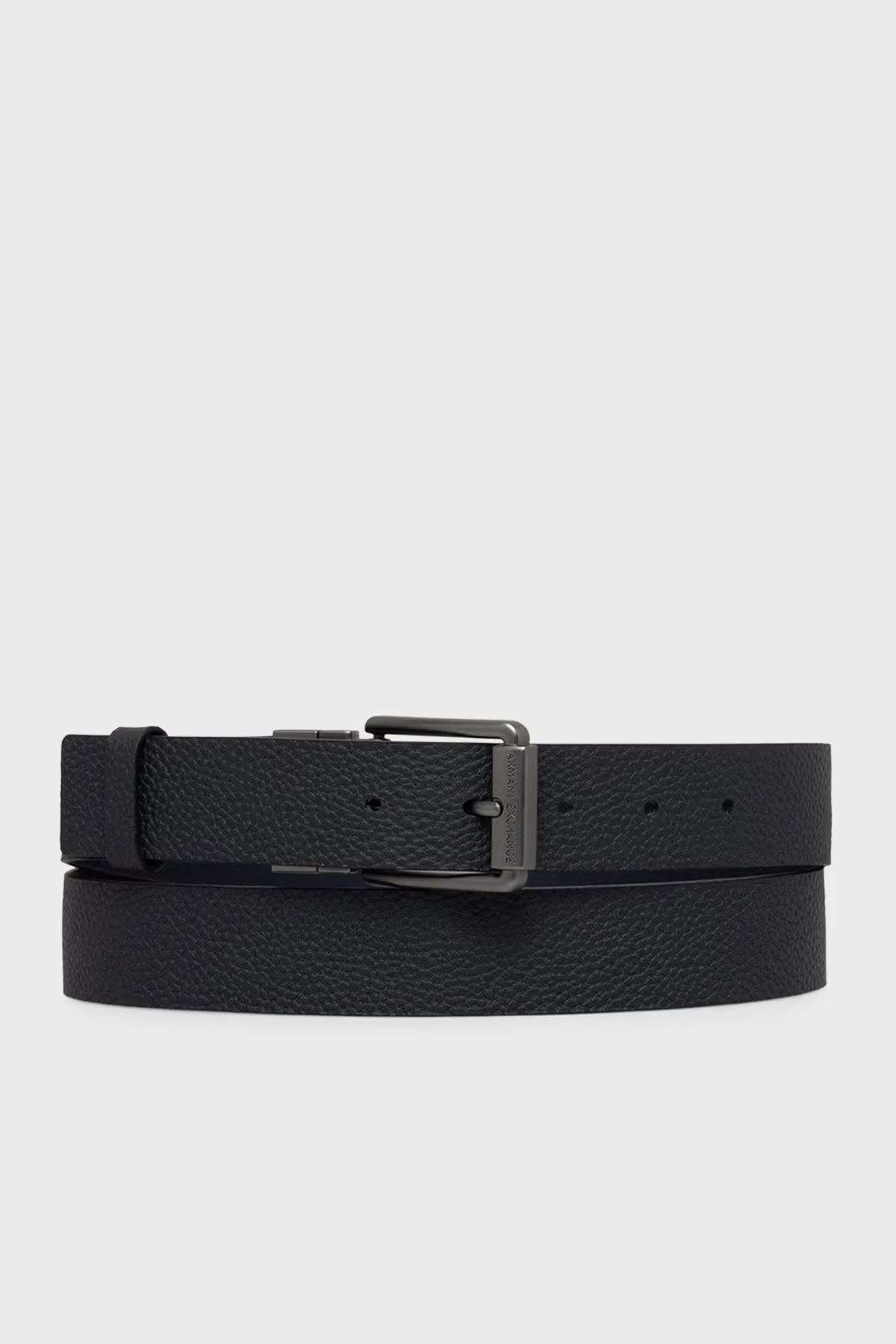 Armani Exchange Logolu Deri Erkek Kemer XM003186 AF26721 MC500 Siyah-lacivert - 1