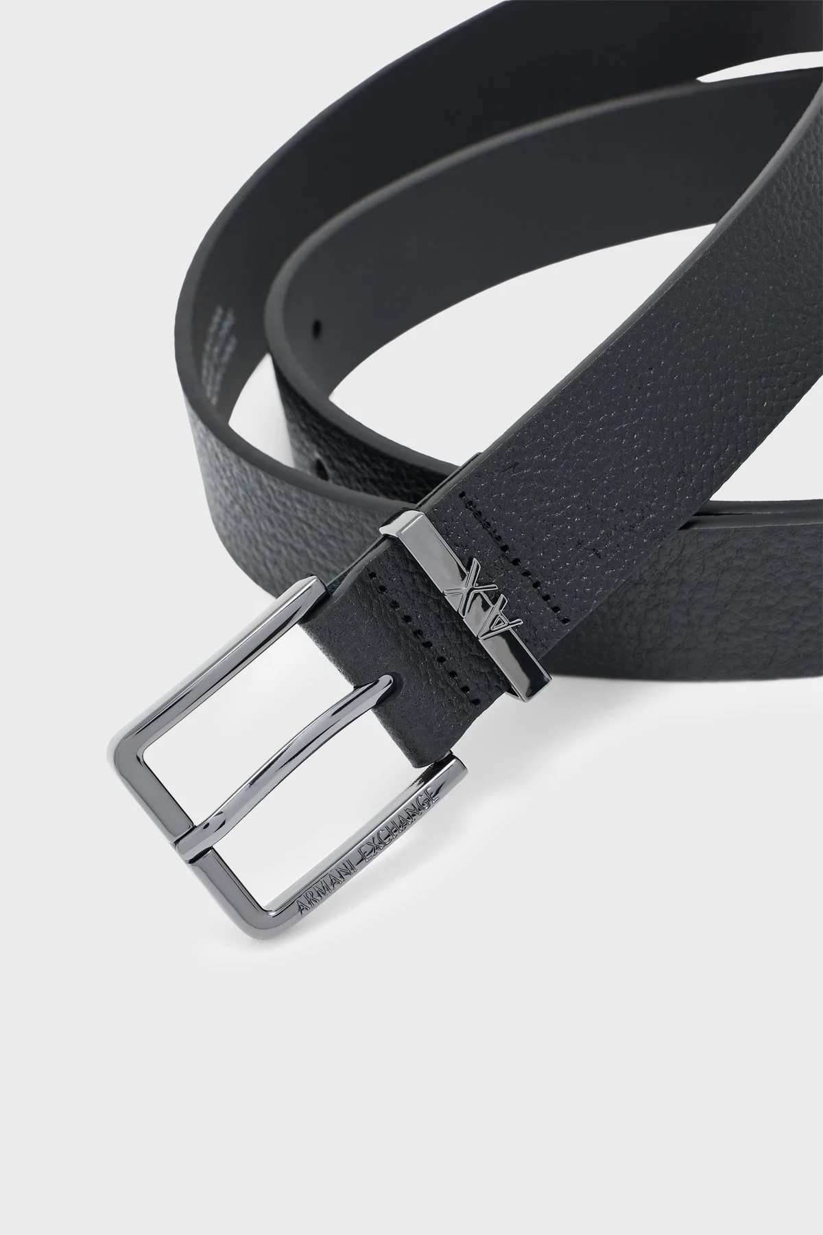 Armani Exchange Logolu Deri Erkek Kemer XM003386 AF26716 UC001 Siyah - 2