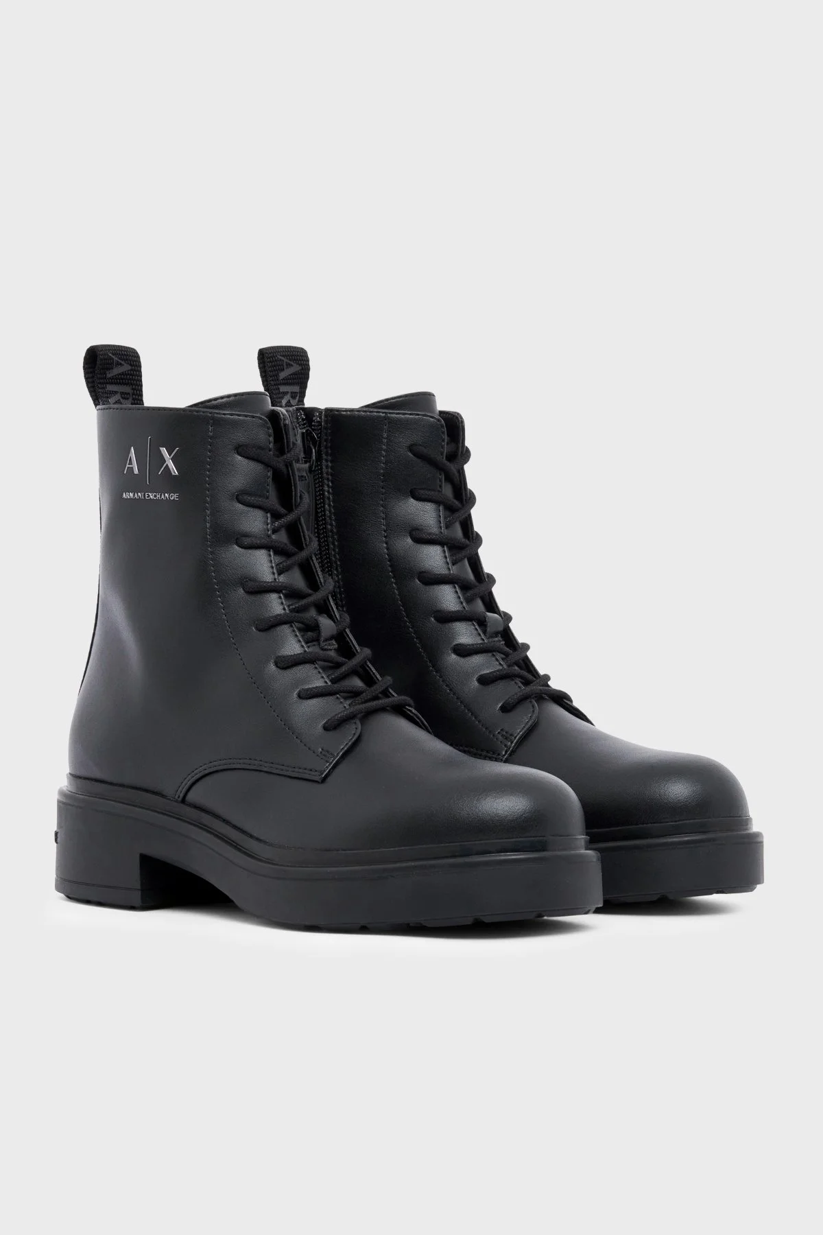 Armani Exchange Logolu Deri Kadın Bot XW003090 AF11912 MZ715 Siyah - 2